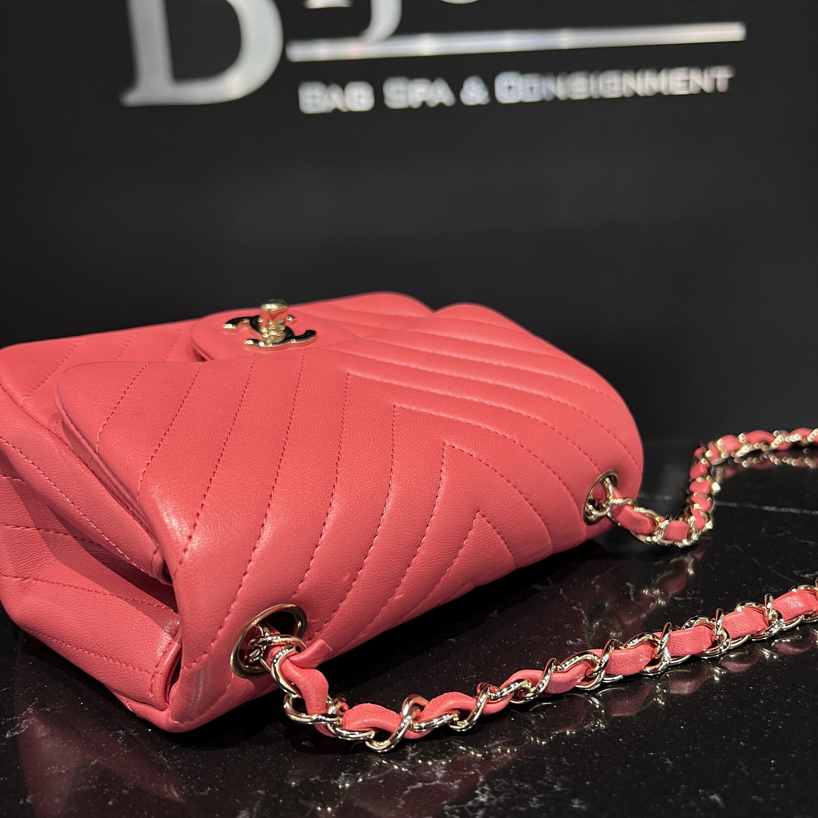 Chanel SOLD- Chanel Square Chevron Mini Flap