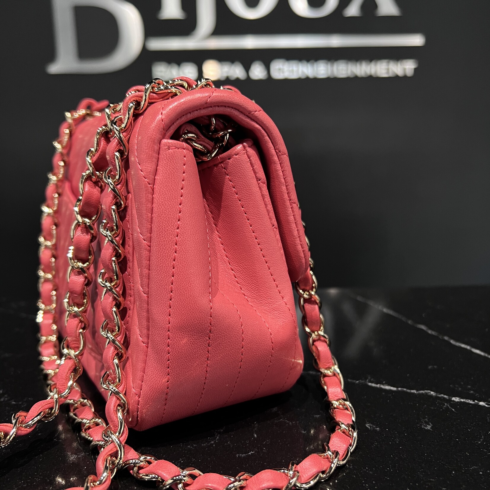 Chanel SOLD- Chanel Square Chevron Mini Flap