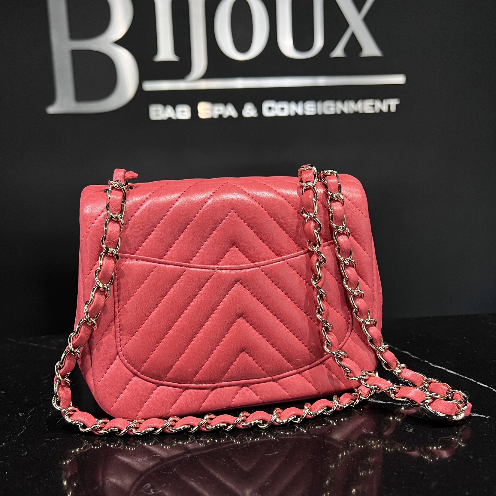 Chanel SOLD- Chanel Square Chevron Mini Flap