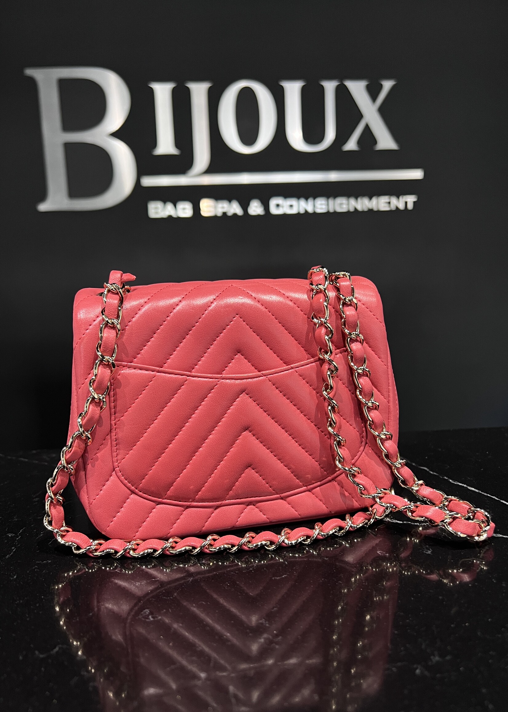 Chanel SOLD- Chanel Square Chevron Mini Flap