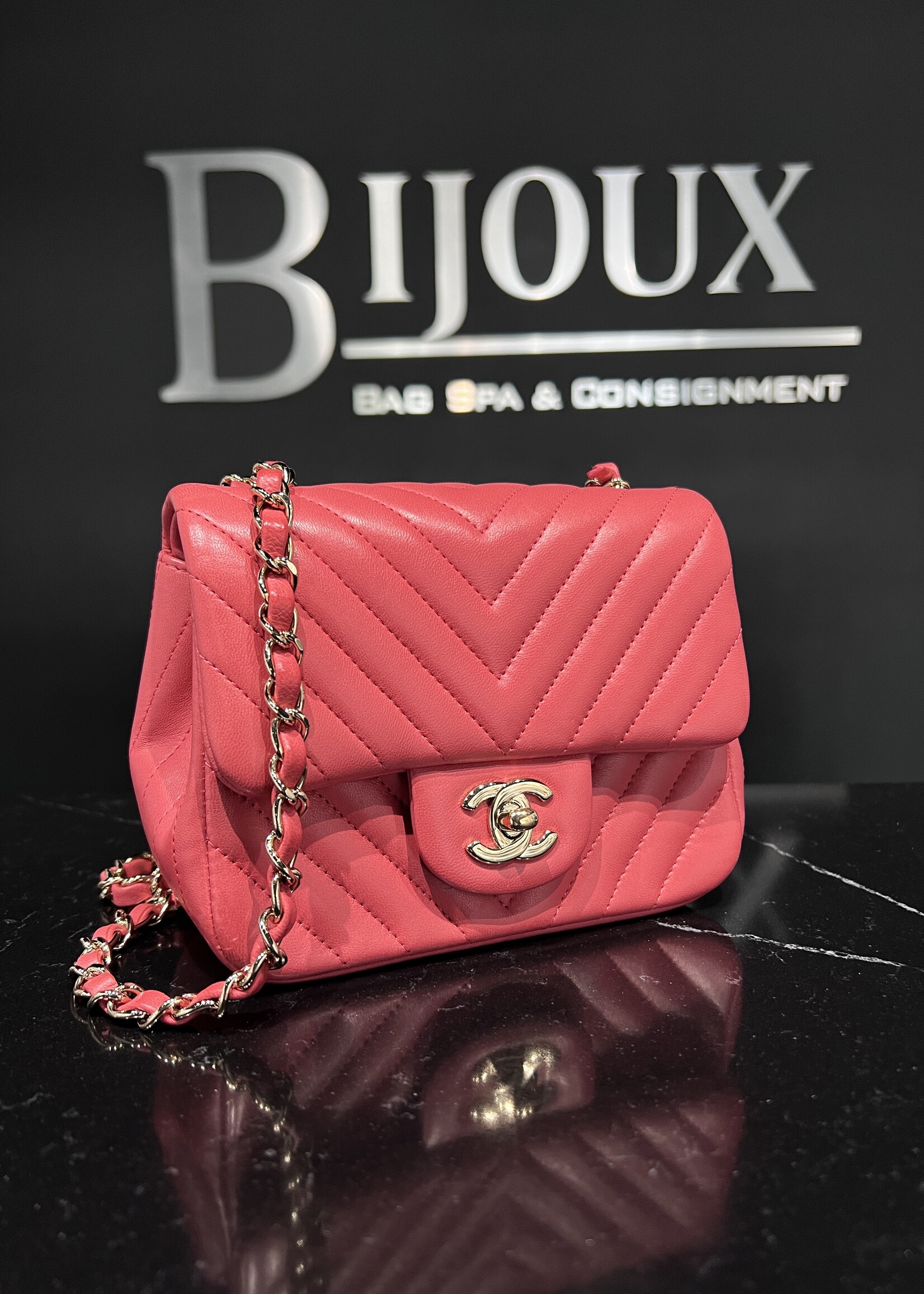 Chanel SOLD- Chanel Square Chevron Mini Flap