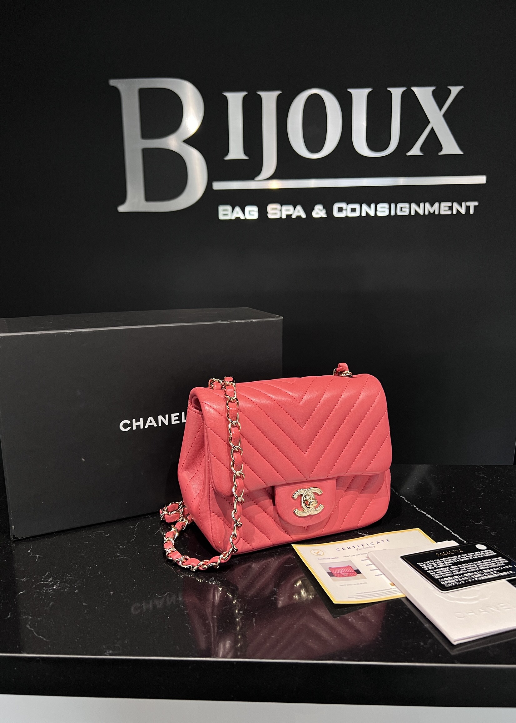 Chanel SOLD- Chanel Square Chevron Mini Flap