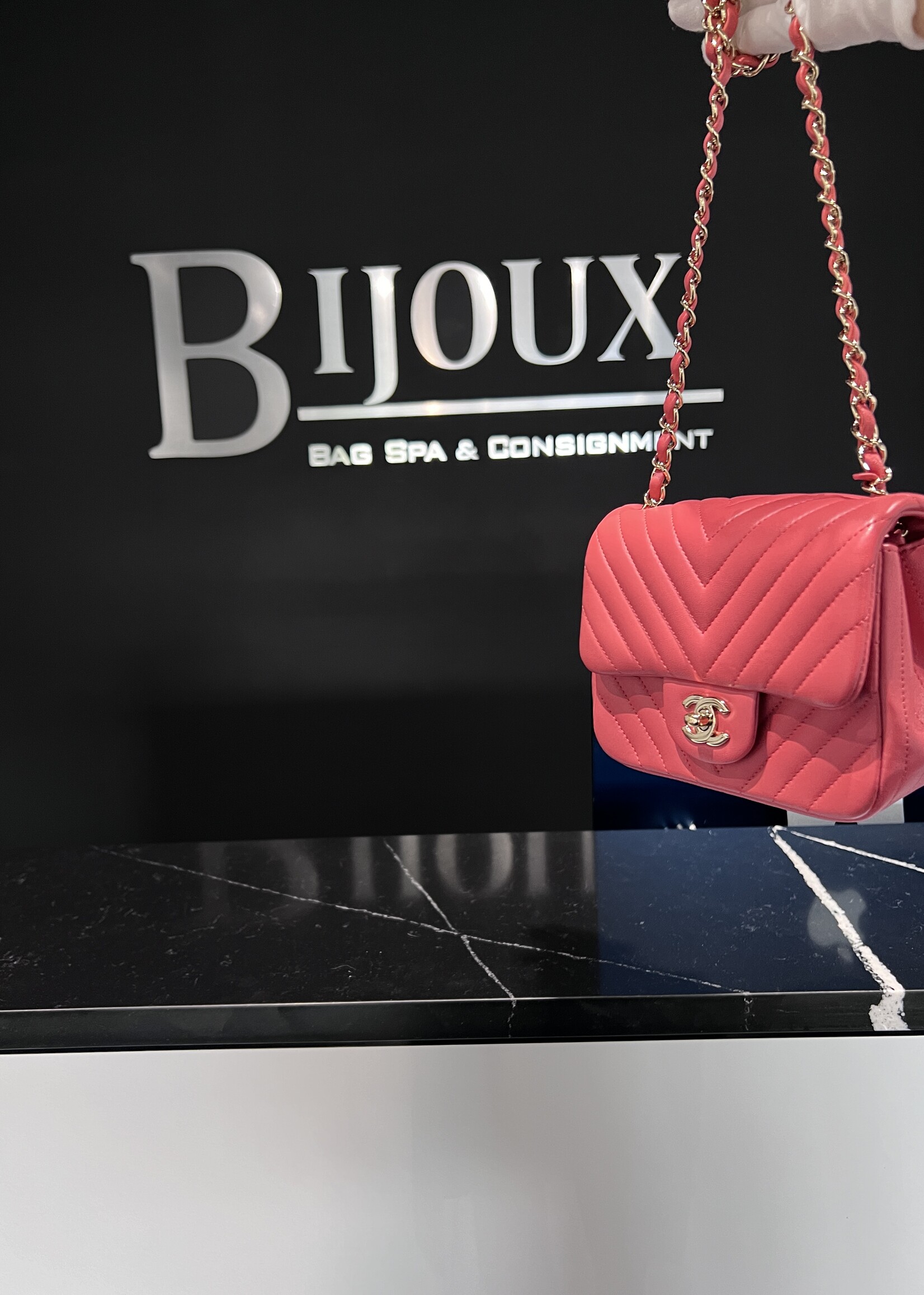 Chanel SOLD- Chanel Square Chevron Mini Flap