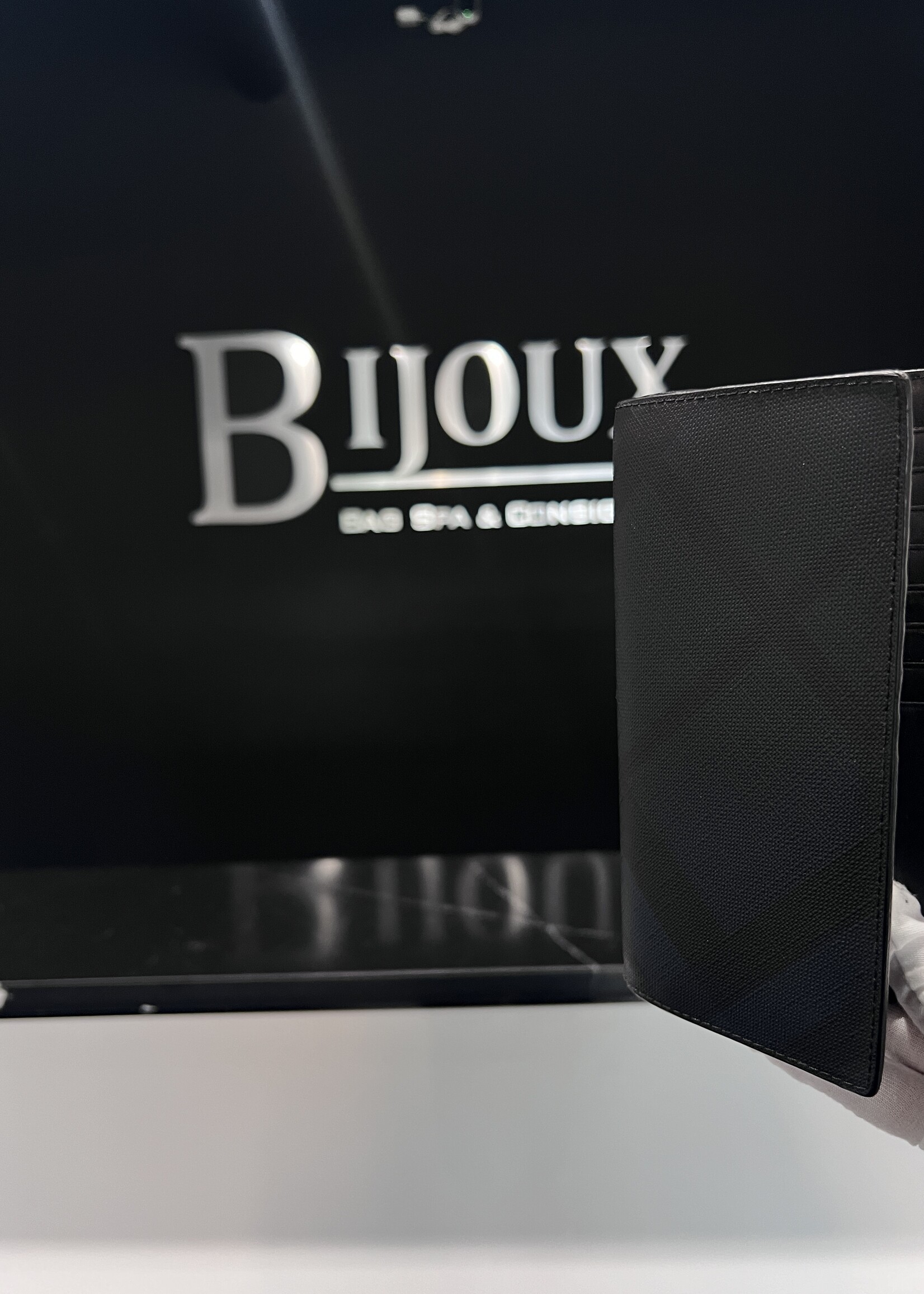 Burberry SOLD - Burberry Navy/Black Bifold Large Wallet