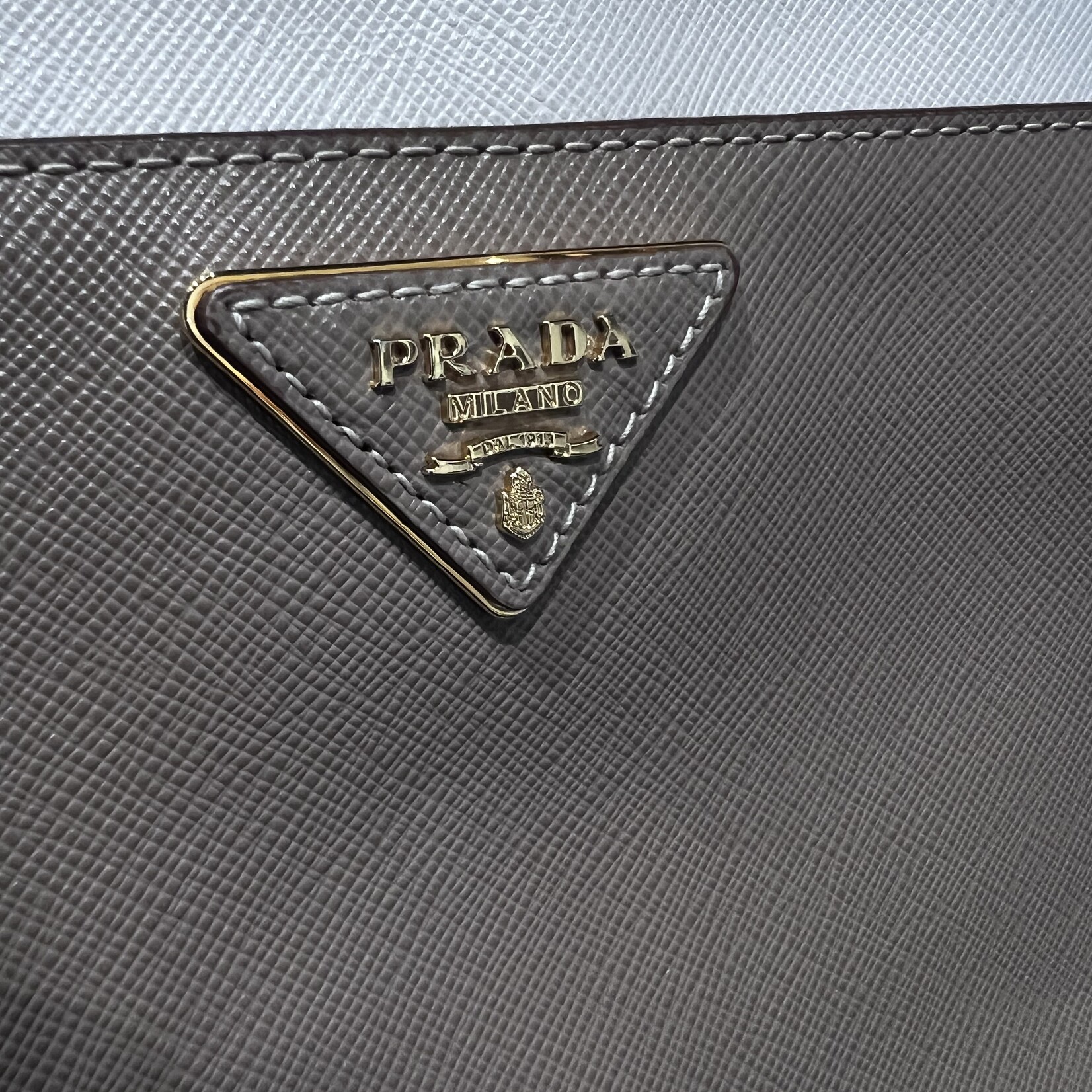 Prada SOLD - Prada Saffiano Two Tone Clutch