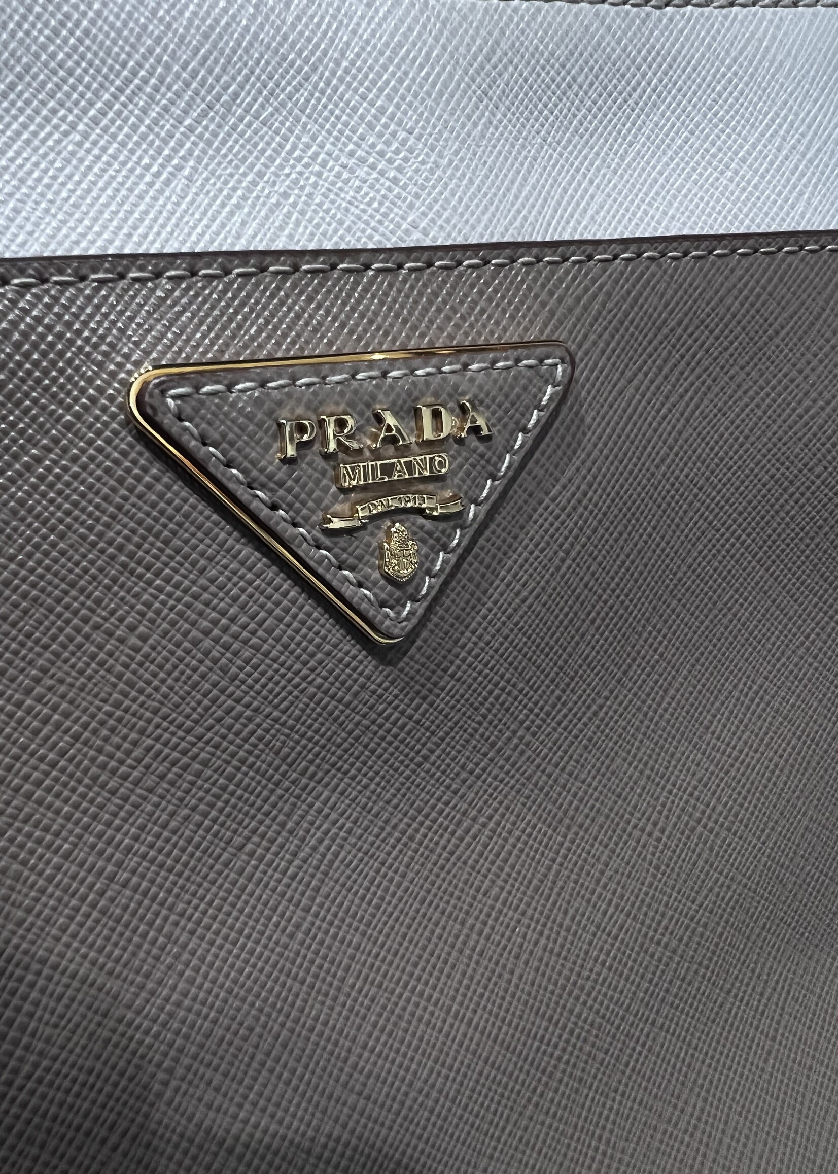 Prada SOLD - Prada Saffiano Two Tone Clutch