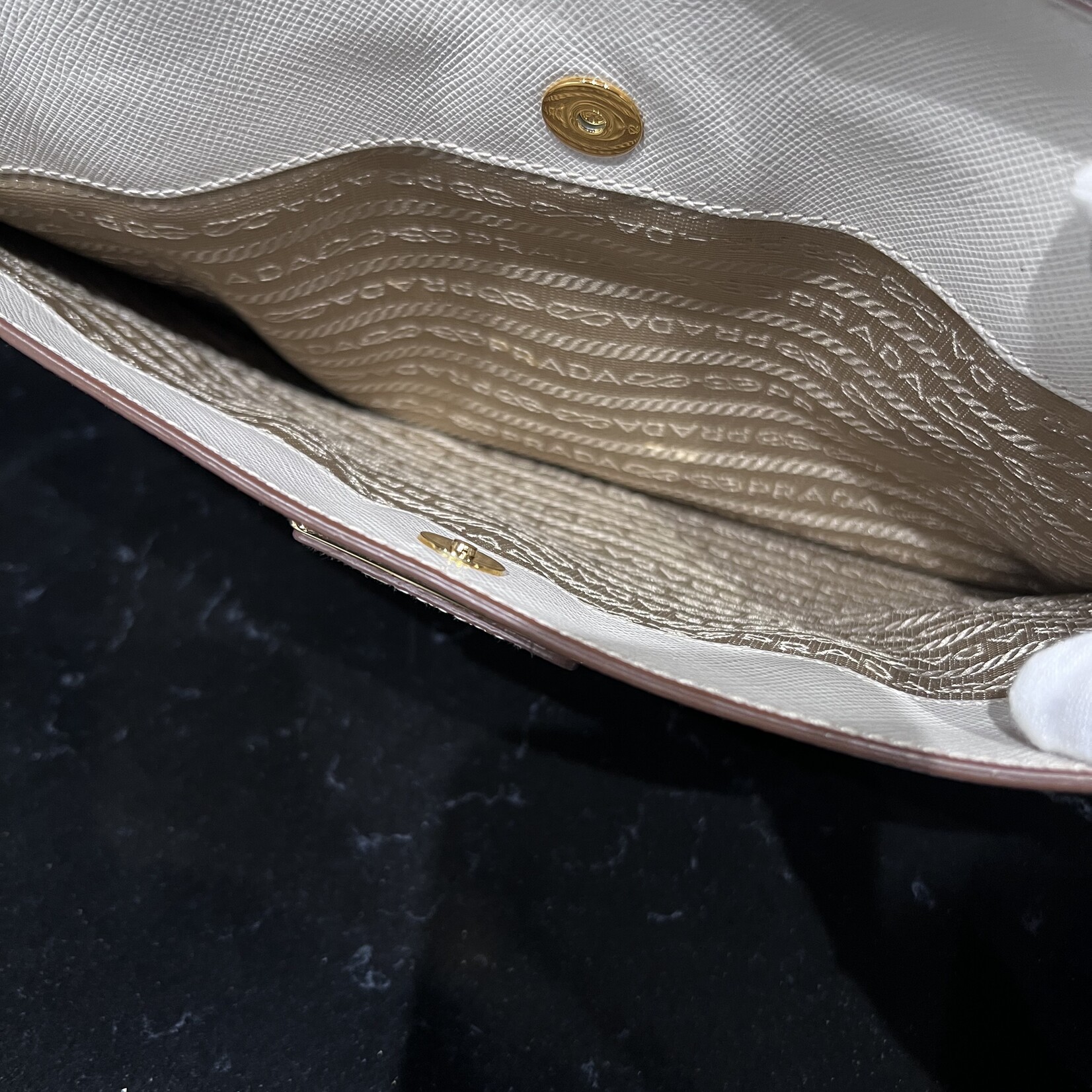 Prada SOLD - Prada Saffiano Two Tone Clutch