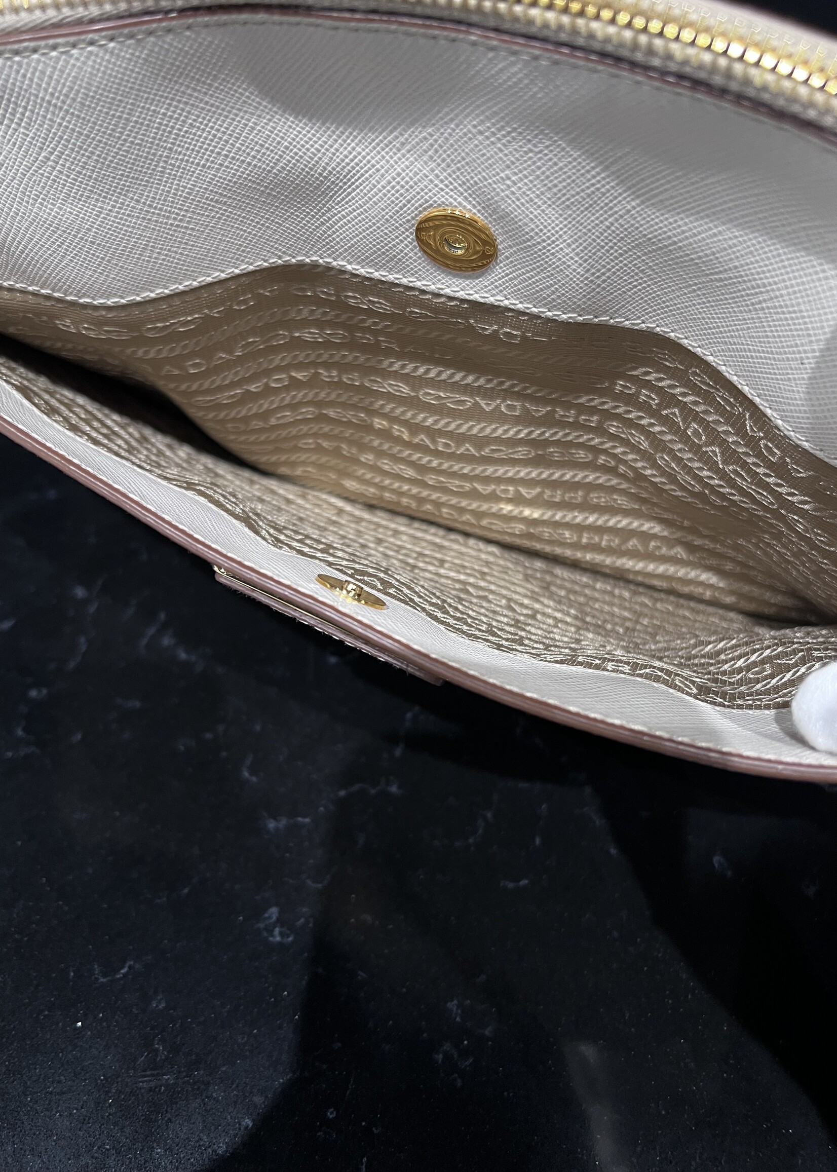 Prada SOLD - Prada Saffiano Two Tone Clutch