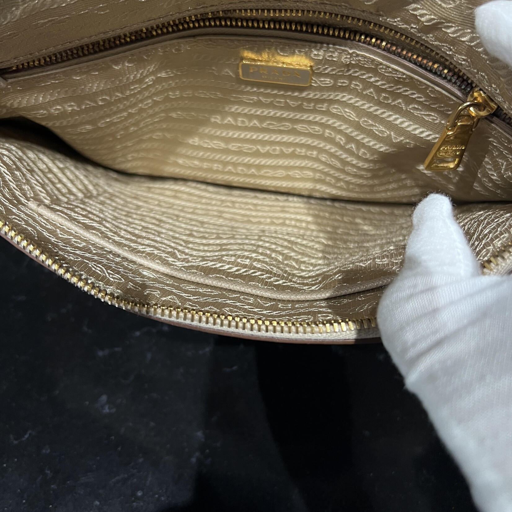 Prada SOLD - Prada Saffiano Two Tone Clutch