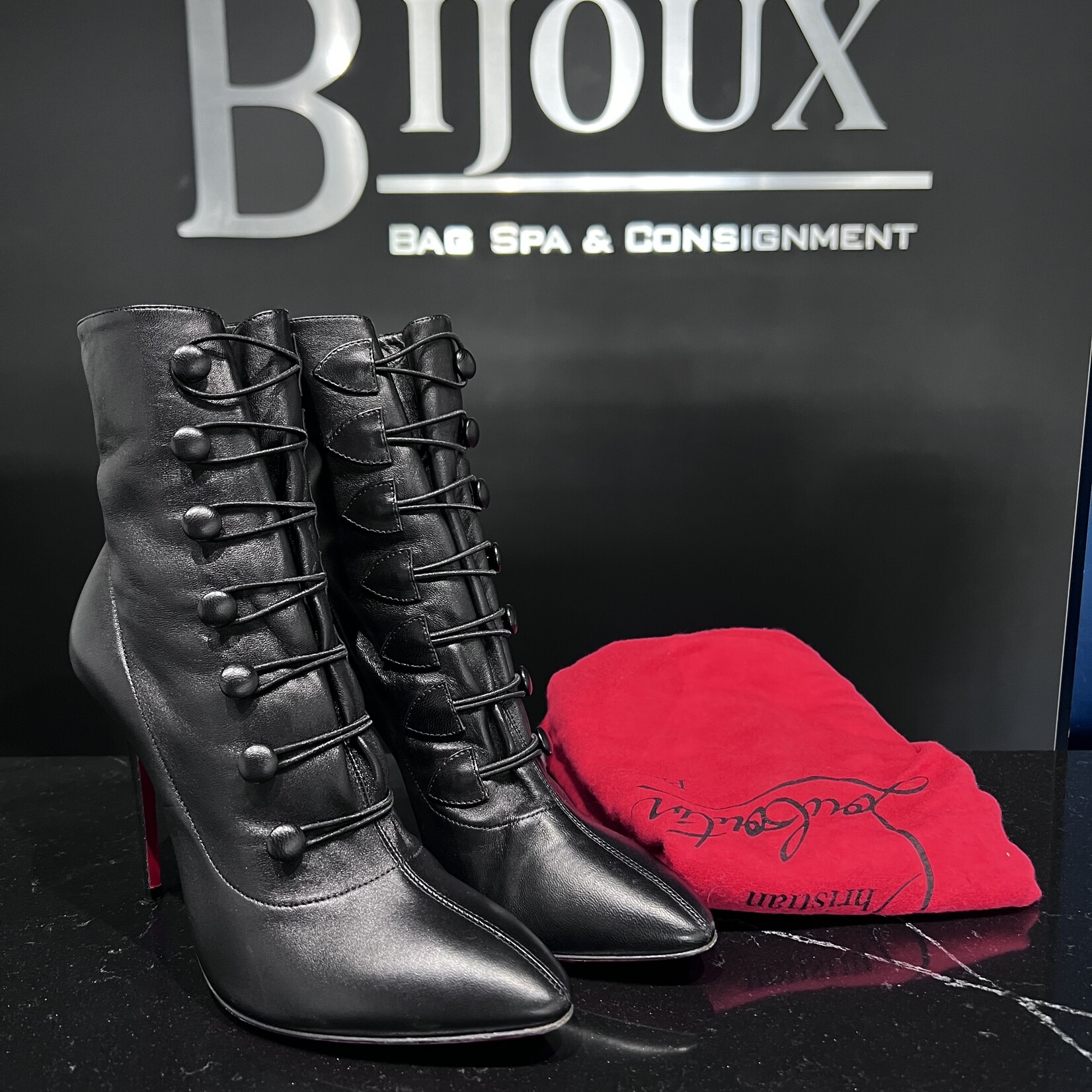 Christian Louboutin SOLD - Christian Louboutin Lace Up Boots 37.5