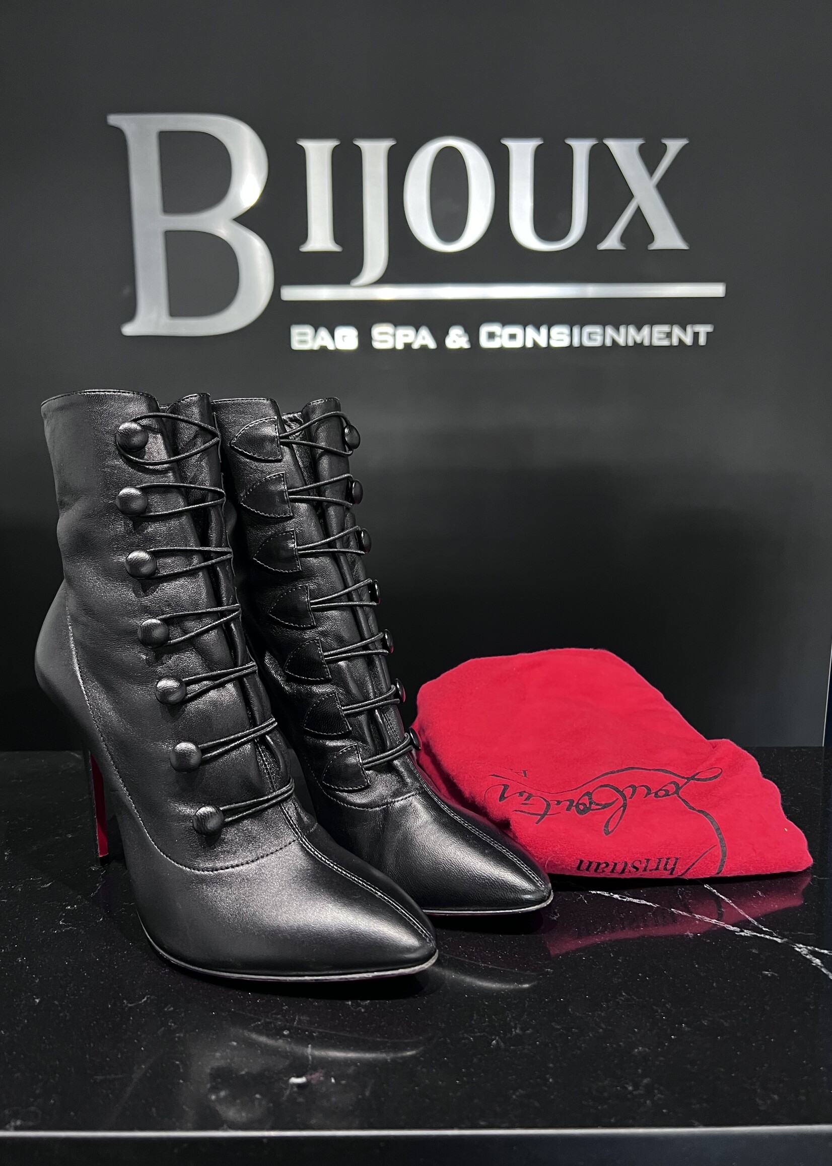 Christian Louboutin SOLD - Christian Louboutin Lace Up Boots 37.5