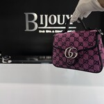 Gucci SOLD - Gucci Marmont Top Handle Monogram Shoulder Bag