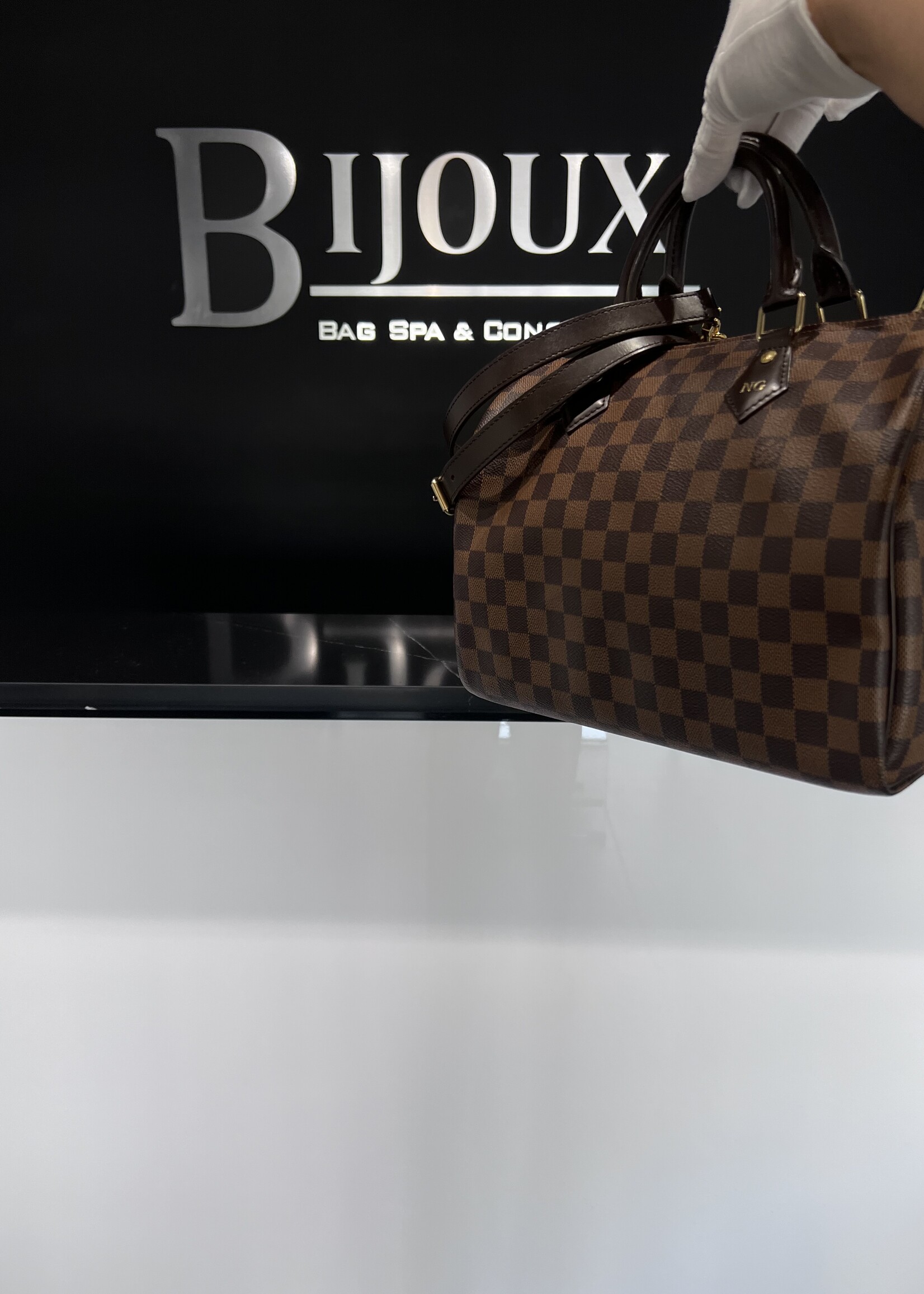 Louis Vuitton SOLD- Louis Vuitton Damier Ebene Speedy 30 Bandouliere