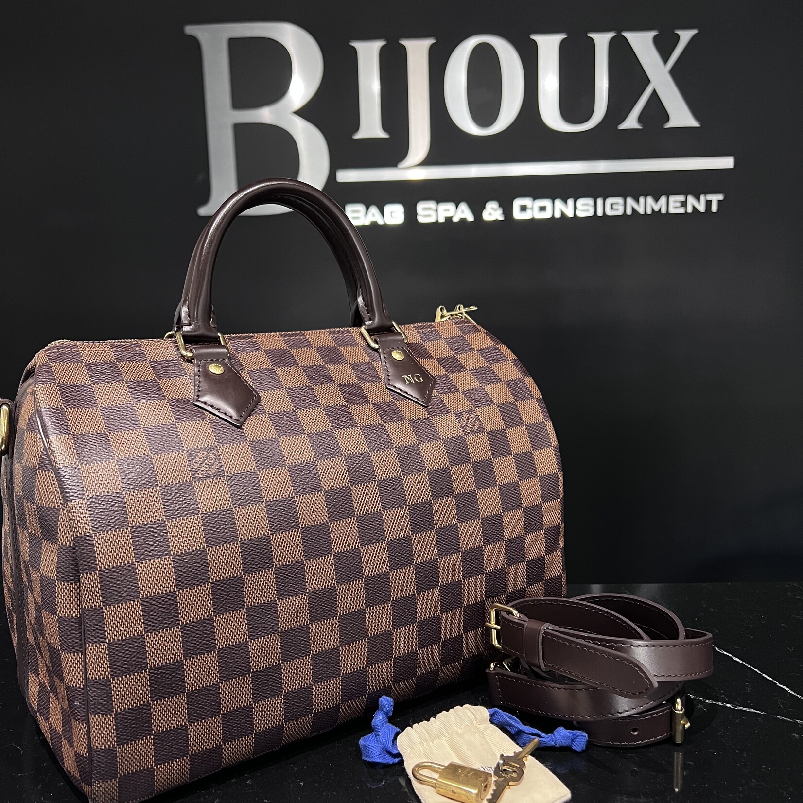 Louis Vuitton SOLD- Louis Vuitton Damier Ebene Speedy 30 Bandouliere