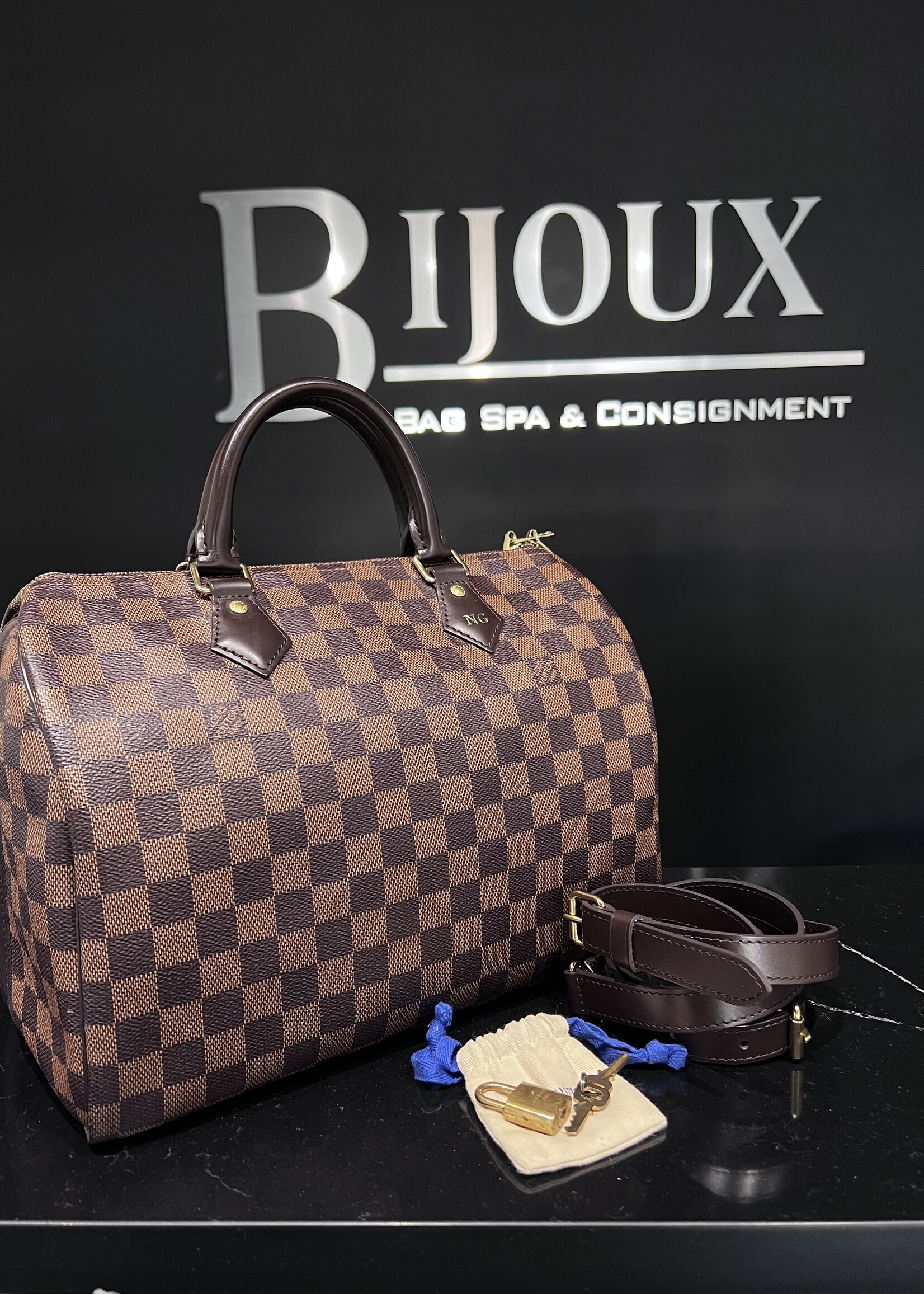 Louis Vuitton SOLD- Louis Vuitton Damier Ebene Speedy 30 Bandouliere
