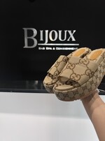 Gucci SOLD - Gucci Monogram Platform Sandals
