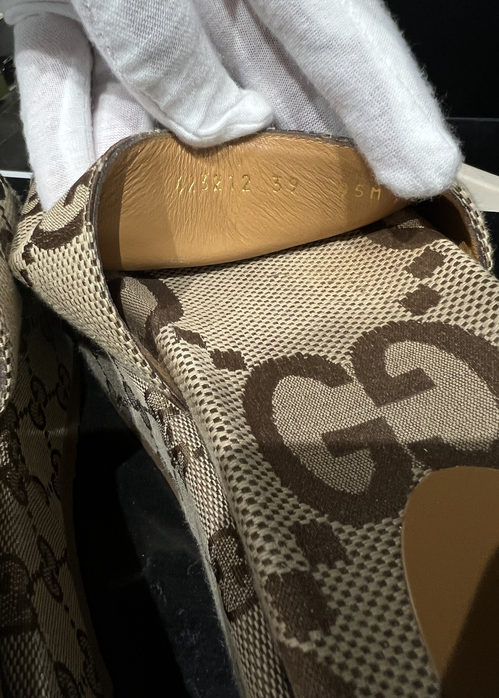 Gucci SOLD - Gucci Monogram Platform Sandals