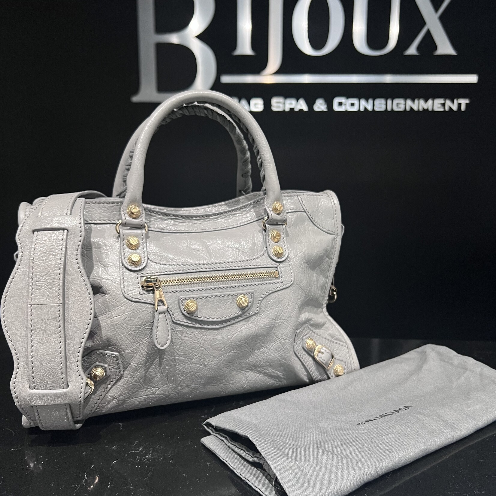 Balenciaga SOLD - Balenciaga Giant Agneau 12 City  Grey