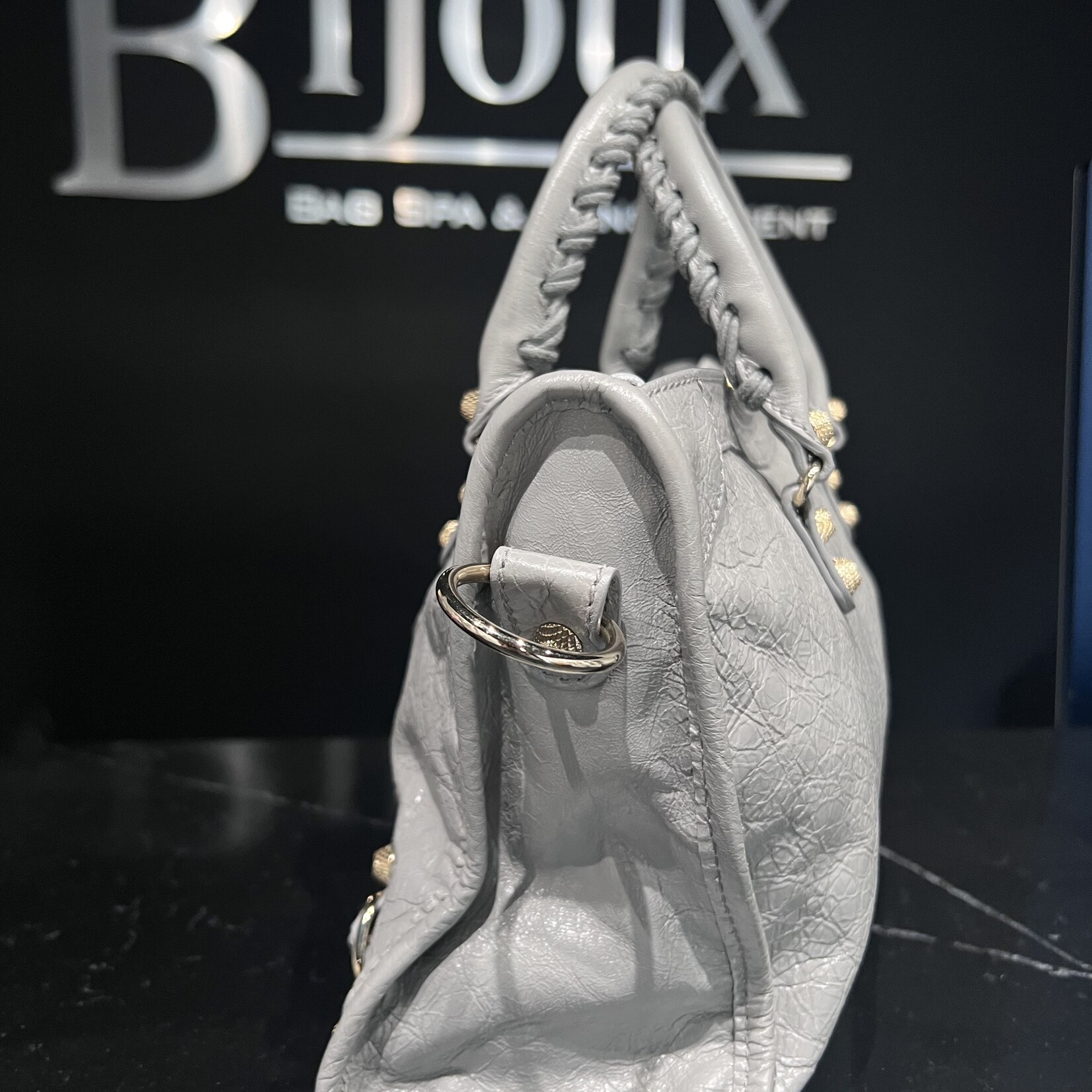 Balenciaga Le City Small Grey Bijoux Bag Spa Consignment