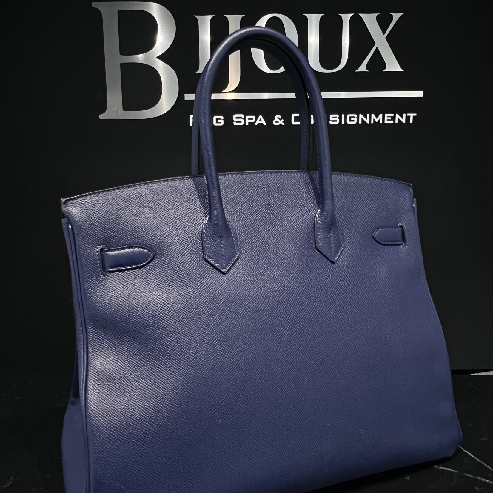 Hermes birkin navy deals