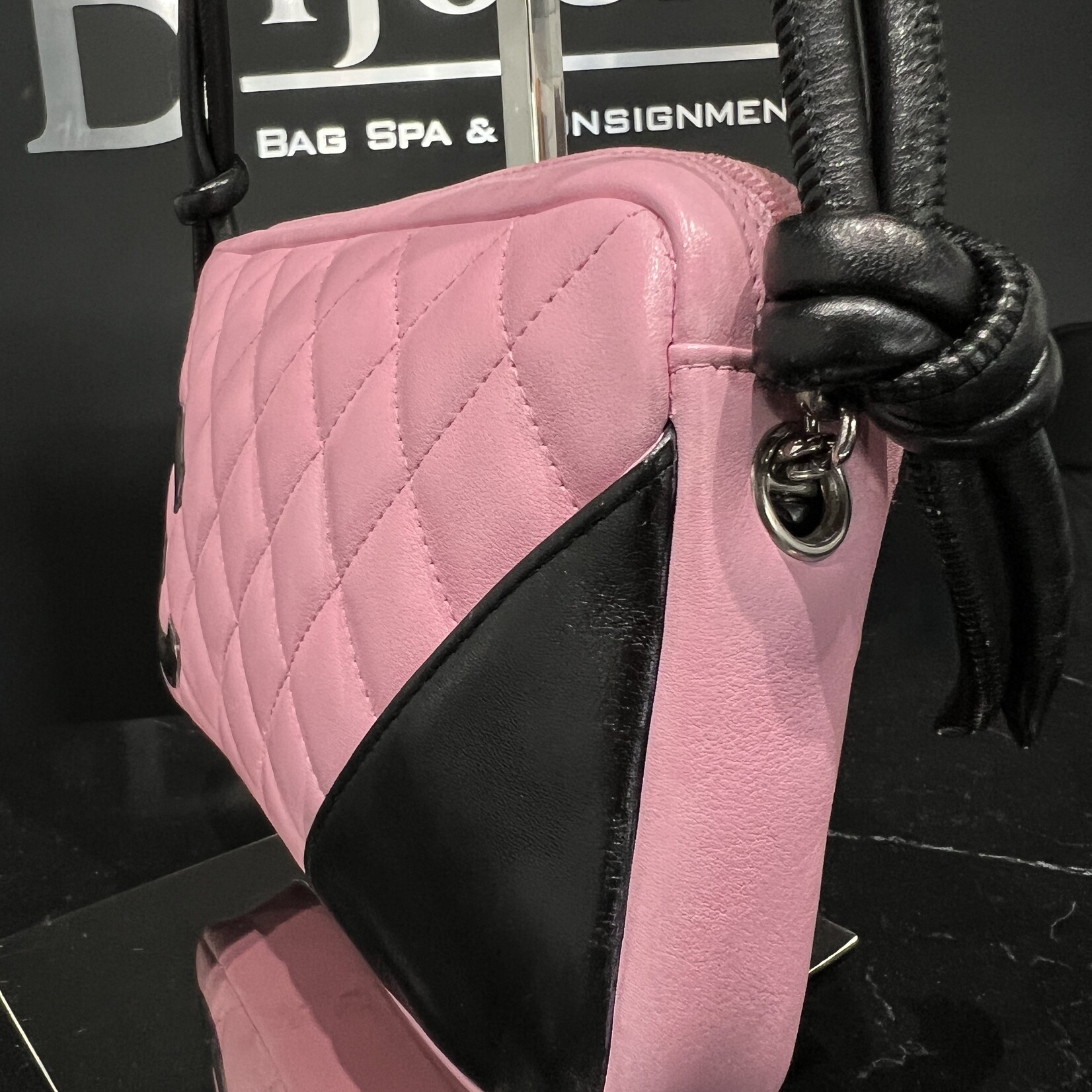 Chanel pink cambon bag sale