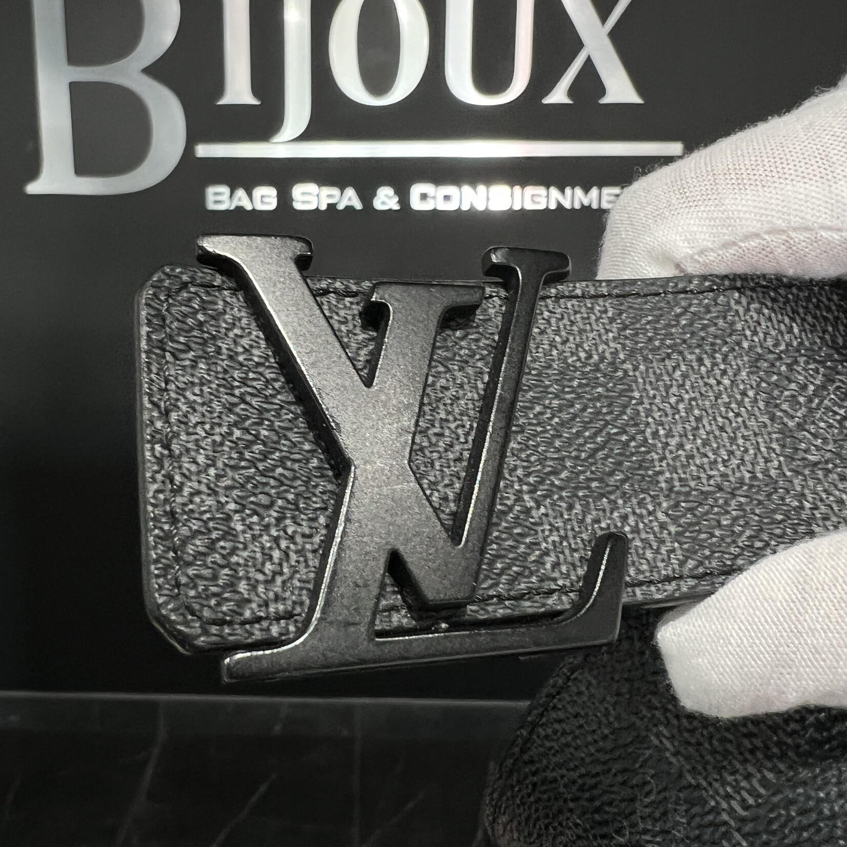 Louis Vuitton SOLD- Louis Vuitton Graphite Damier Belt