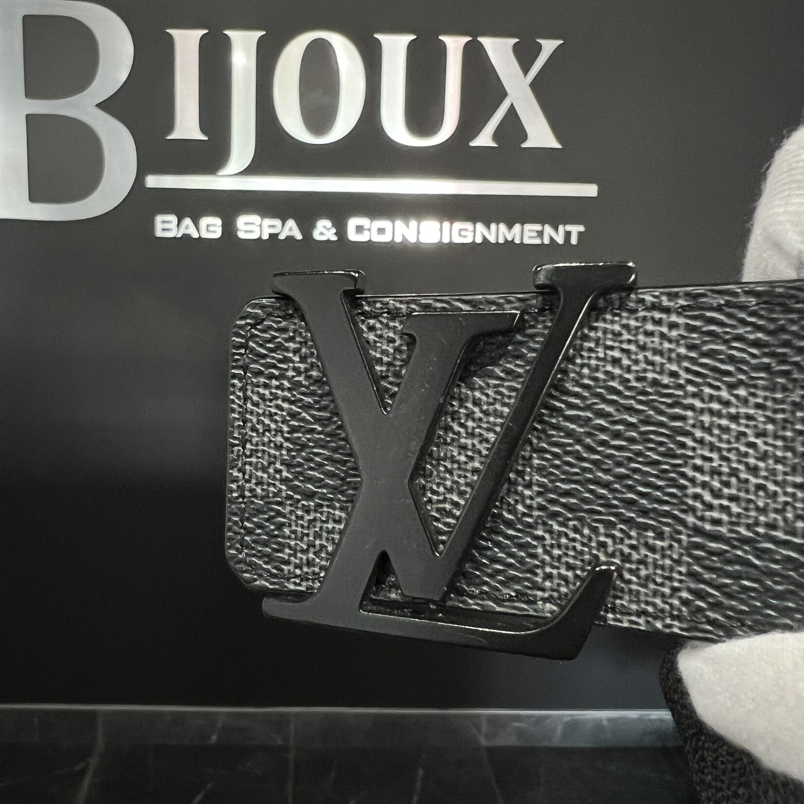 Louis Vuitton SOLD- Louis Vuitton Graphite Damier Belt