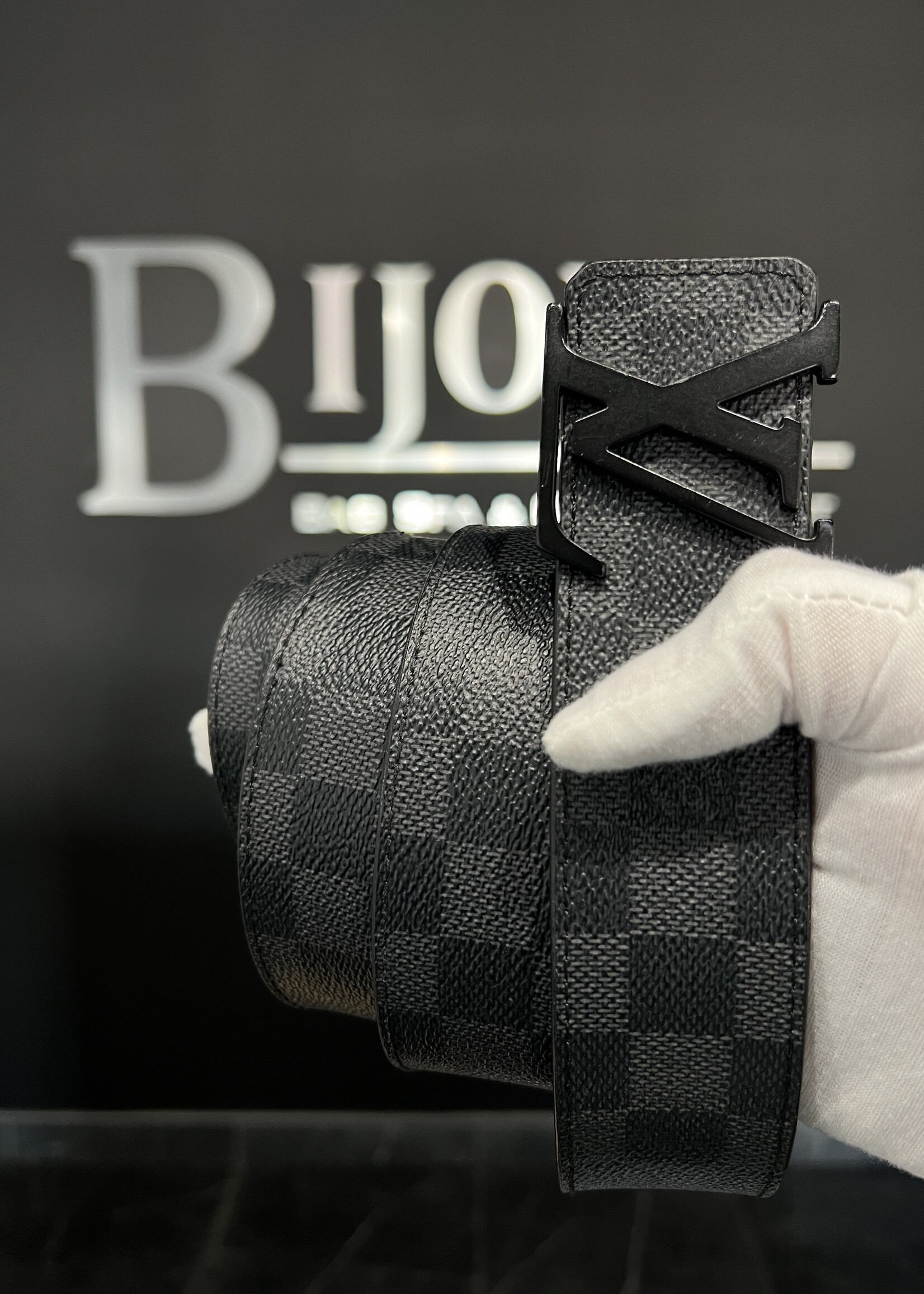 Louis Vuitton SOLD- Louis Vuitton Graphite Damier Belt