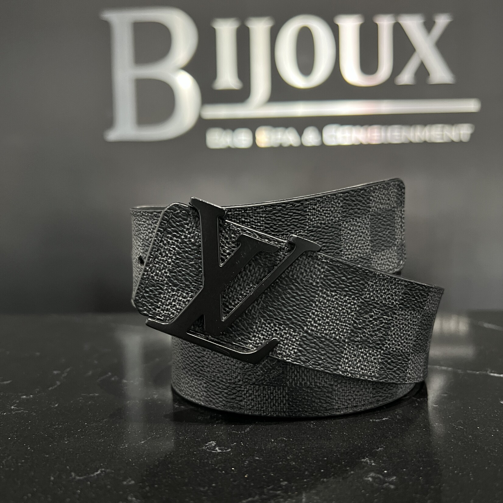 Louis Vuitton SOLD- Louis Vuitton Graphite Damier Belt