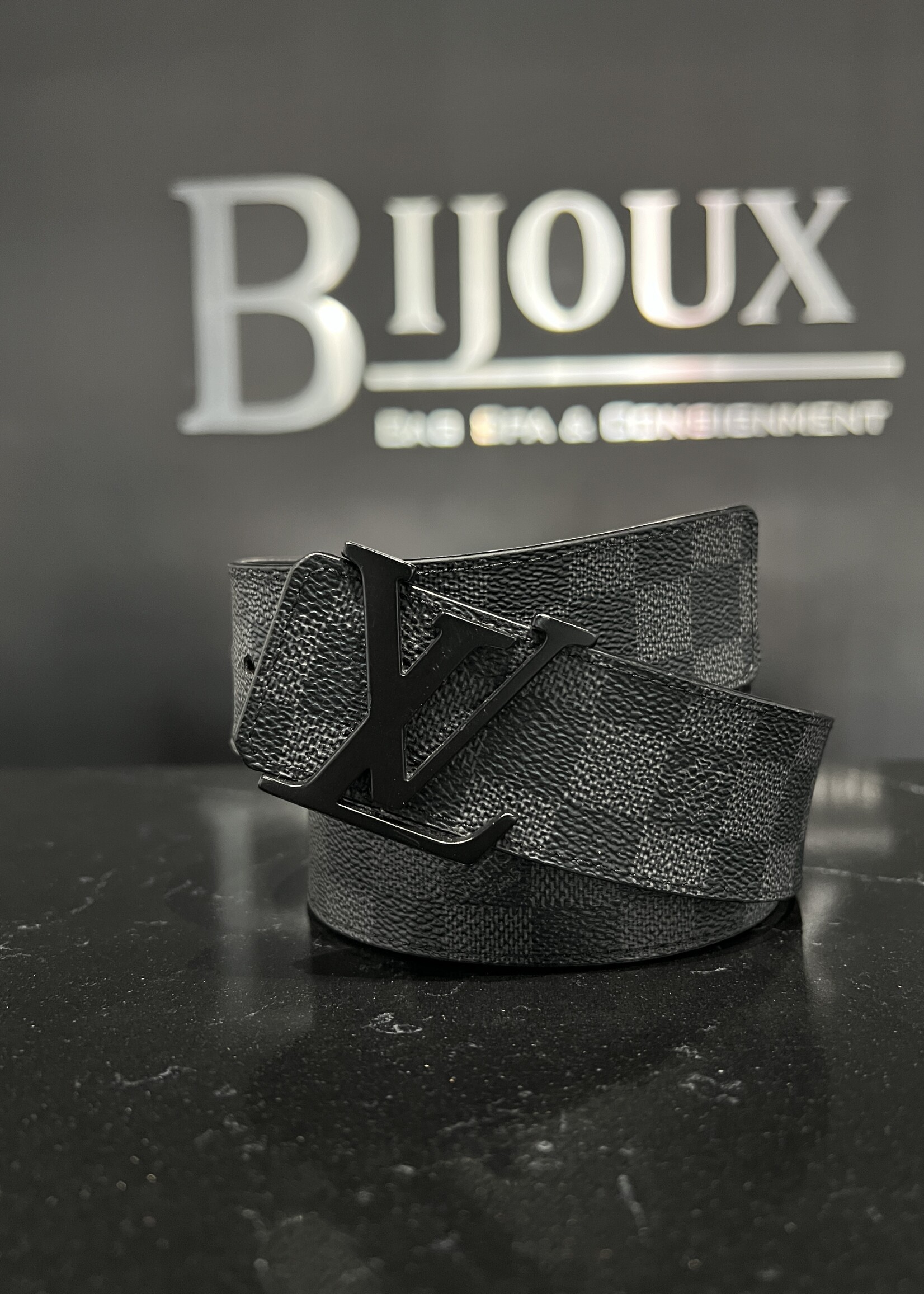 Louis Vuitton SOLD- Louis Vuitton Graphite Damier Belt