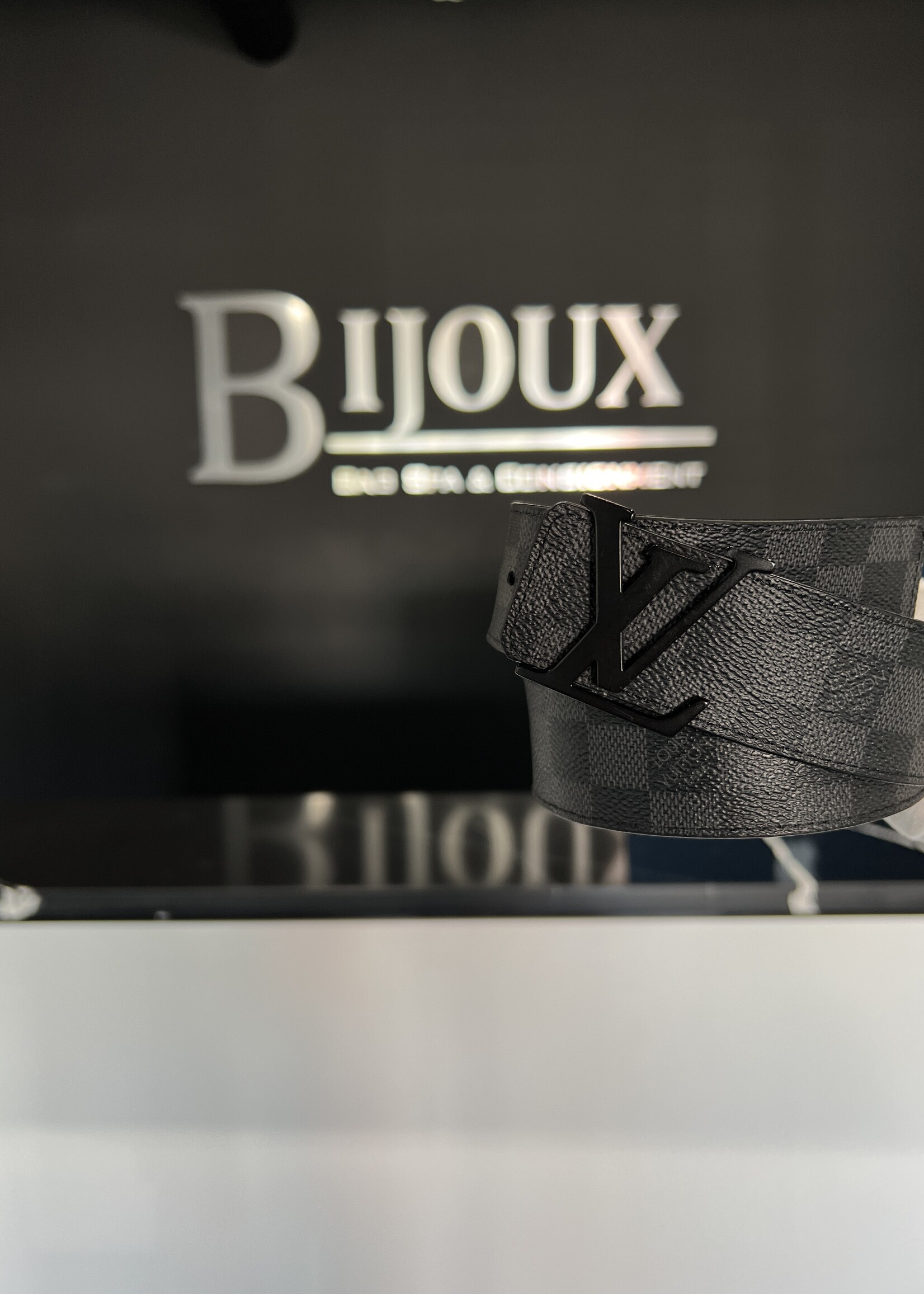 Louis Vuitton SOLD- Louis Vuitton Graphite Damier Belt