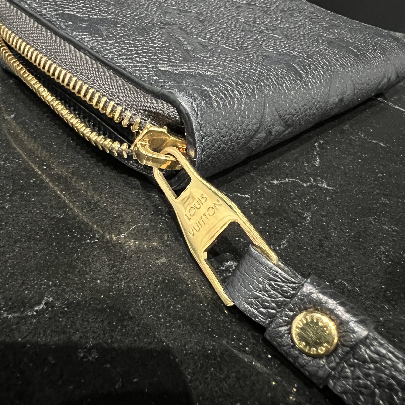 Louis Vuitton SOLD- Louis Vuitton Navy Empreinte Zippy Coin Wallet