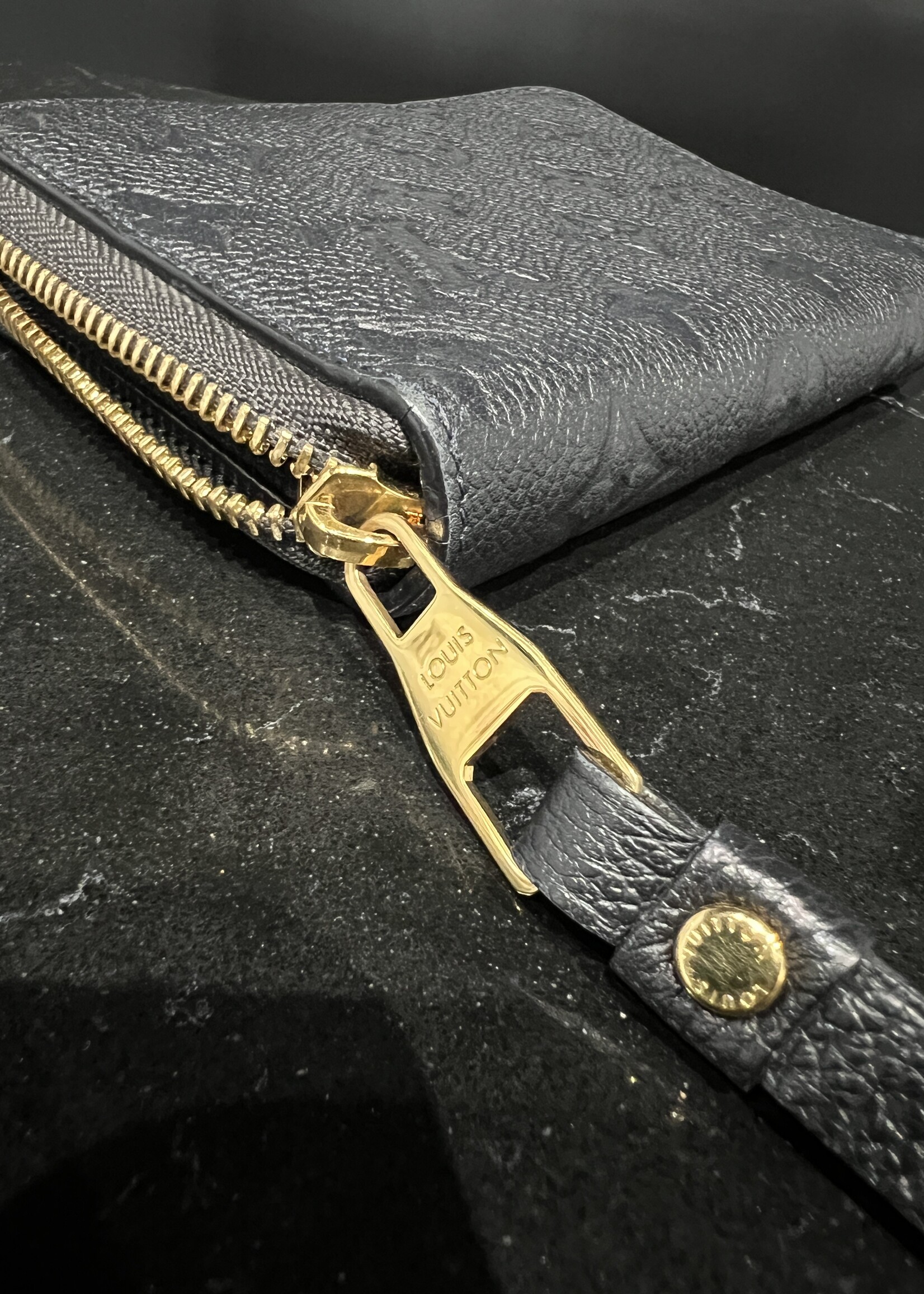 Louis Vuitton SOLD- Louis Vuitton Navy Empreinte Zippy Coin Wallet