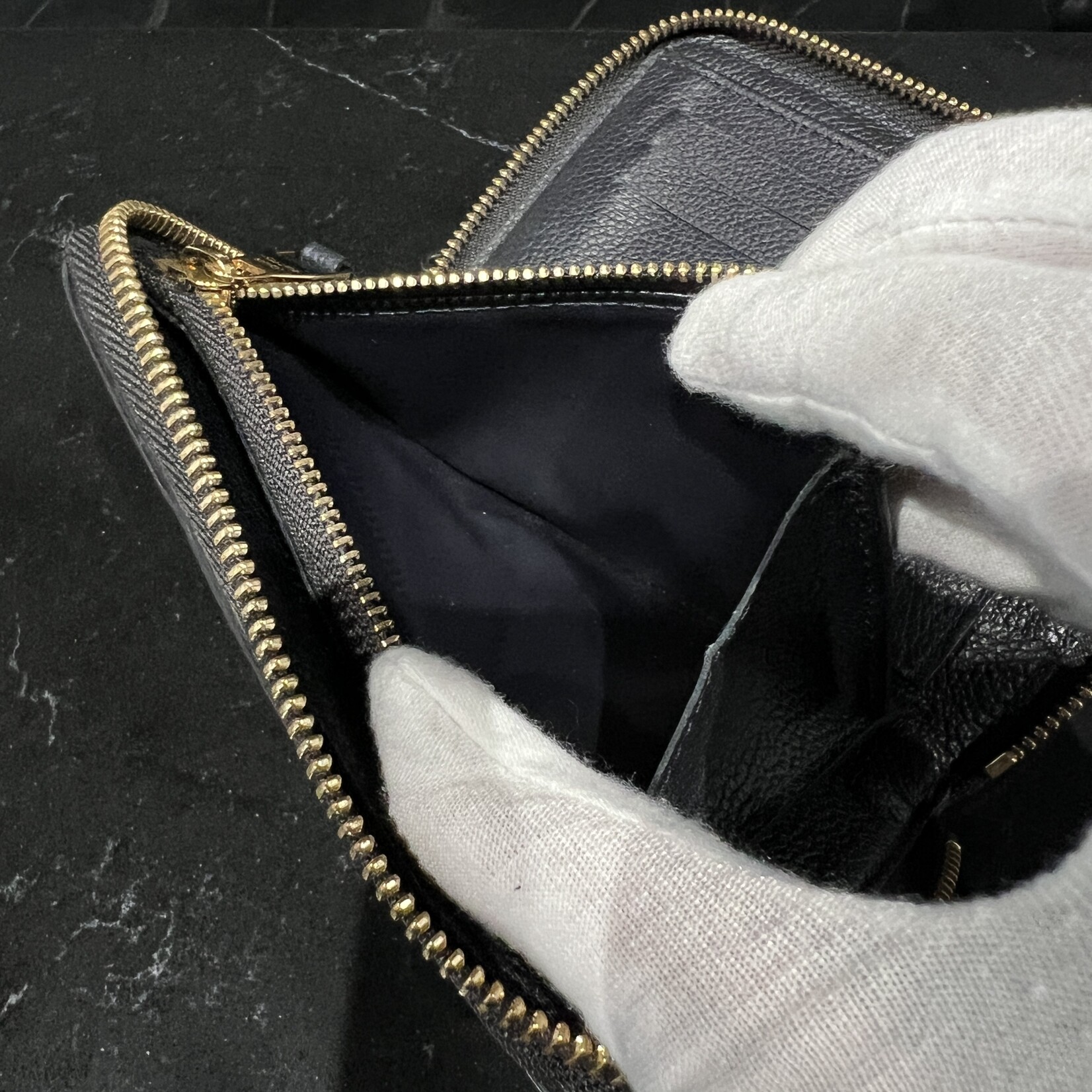 Louis Vuitton SOLD- Louis Vuitton Navy Empreinte Zippy Coin Wallet