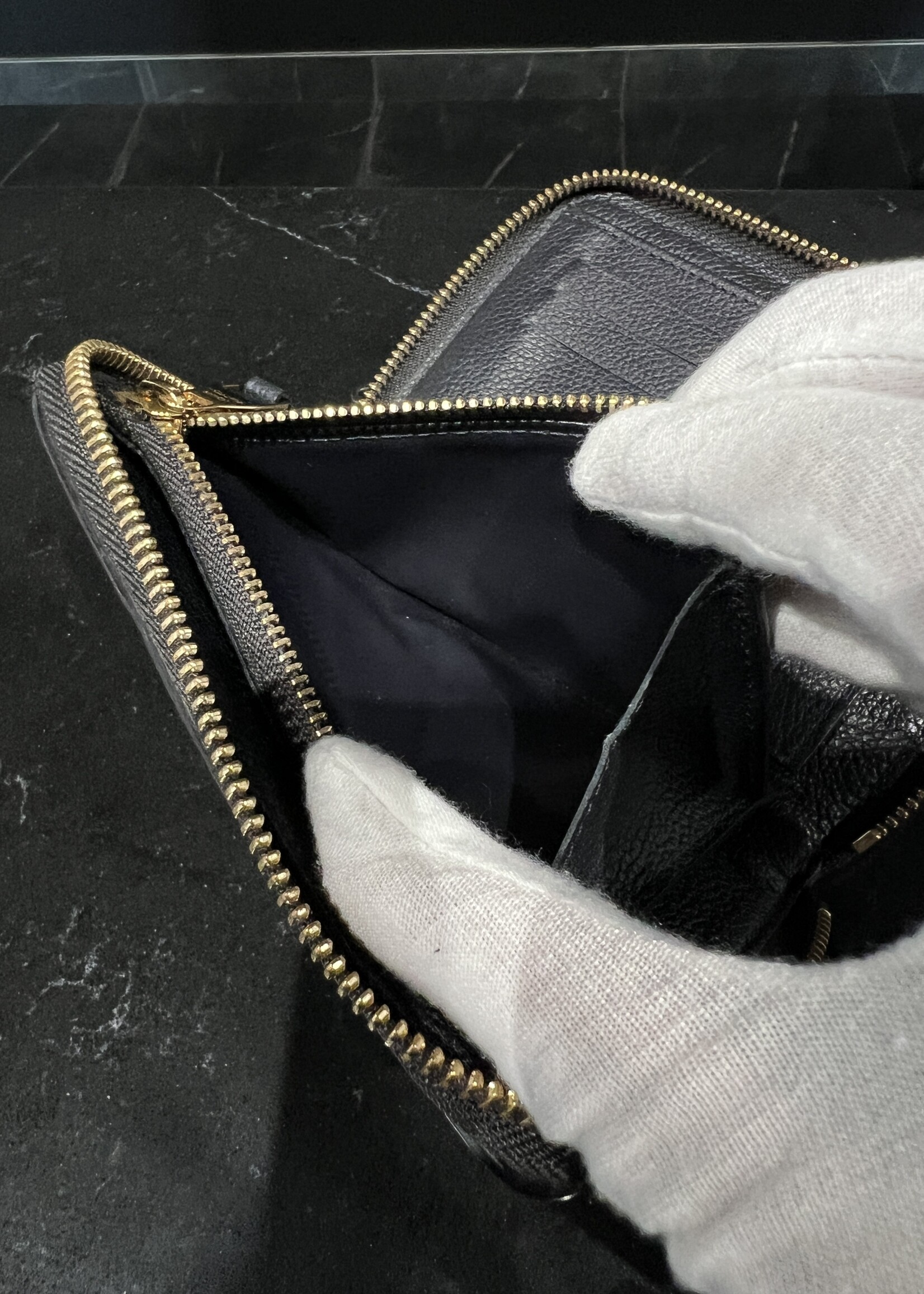 Louis Vuitton SOLD- Louis Vuitton Navy Empreinte Zippy Coin Wallet