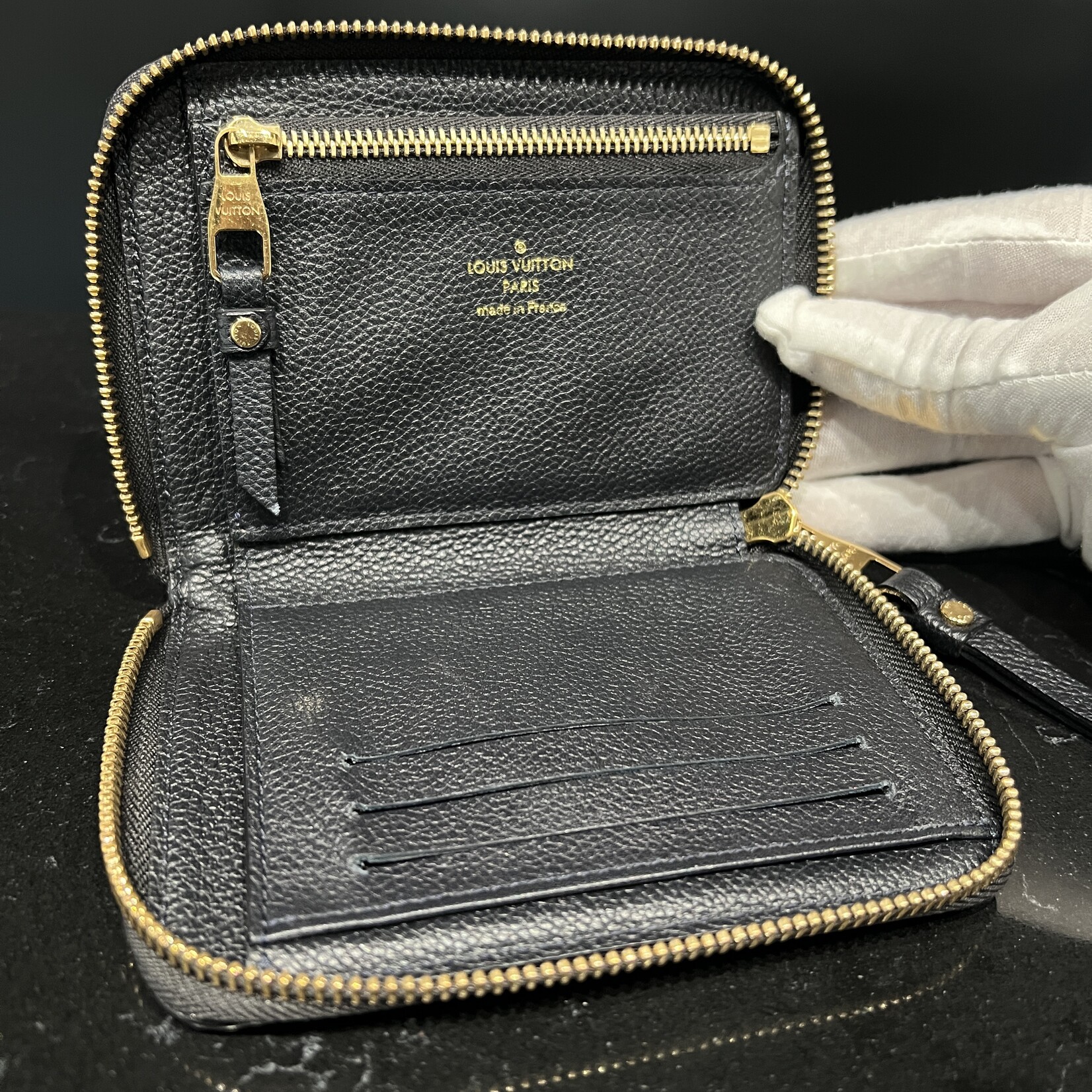Louis Vuitton SOLD- Louis Vuitton Navy Empreinte Zippy Coin Wallet