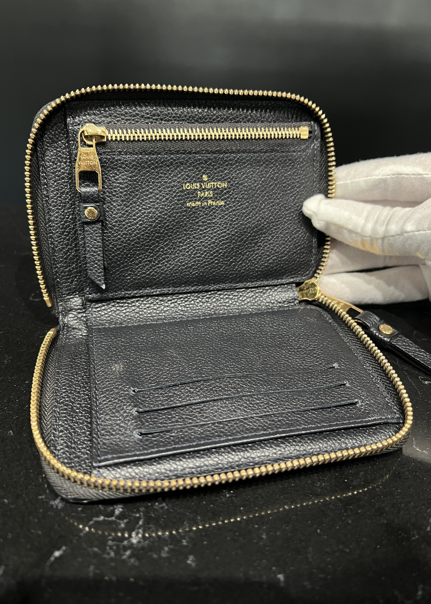 Louis Vuitton SOLD- Louis Vuitton Navy Empreinte Zippy Coin Wallet