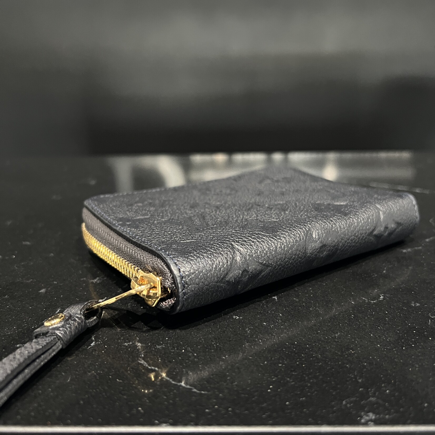 Louis Vuitton SOLD- Louis Vuitton Navy Empreinte Zippy Coin Wallet