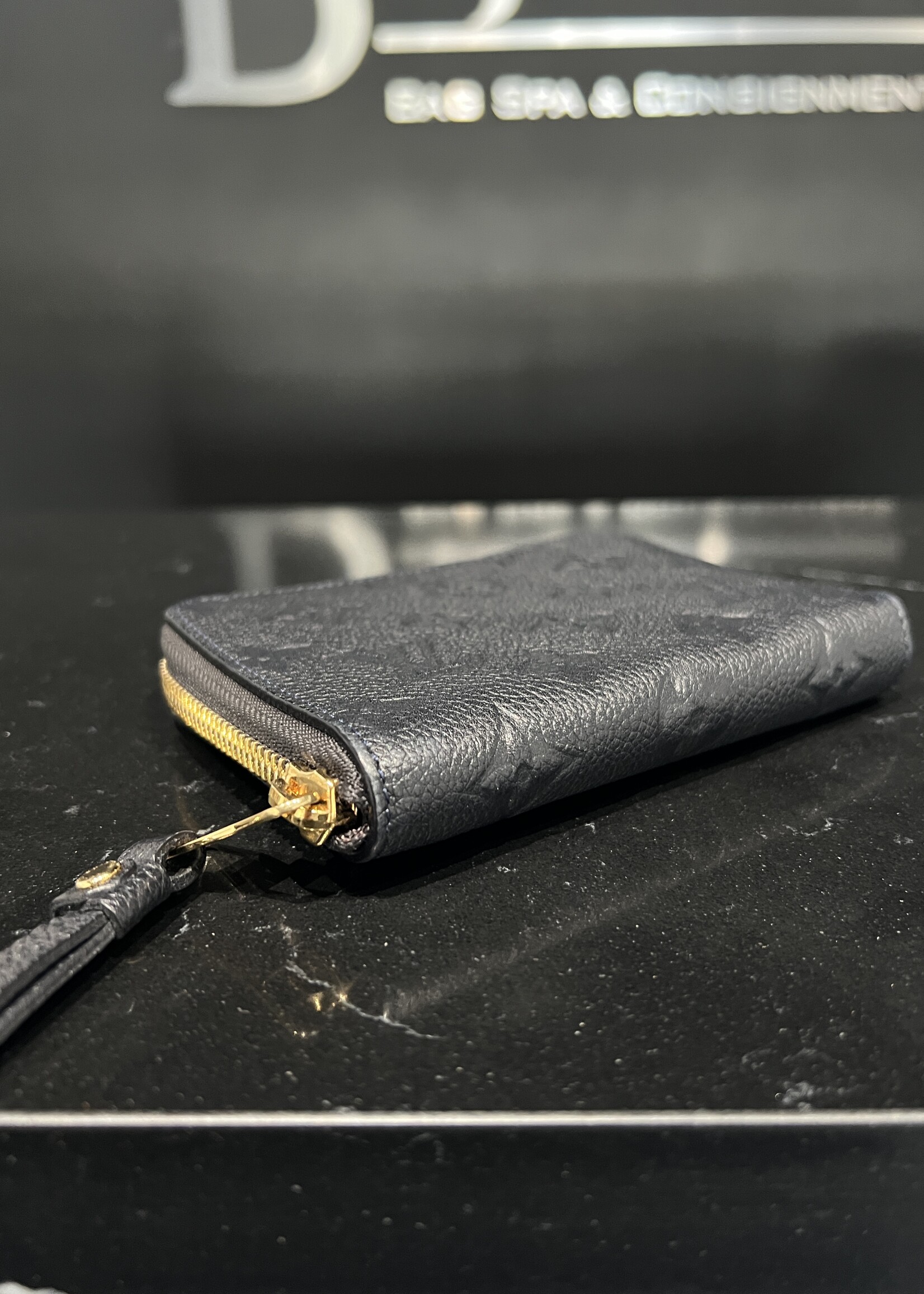 Louis Vuitton SOLD- Louis Vuitton Navy Empreinte Zippy Coin Wallet