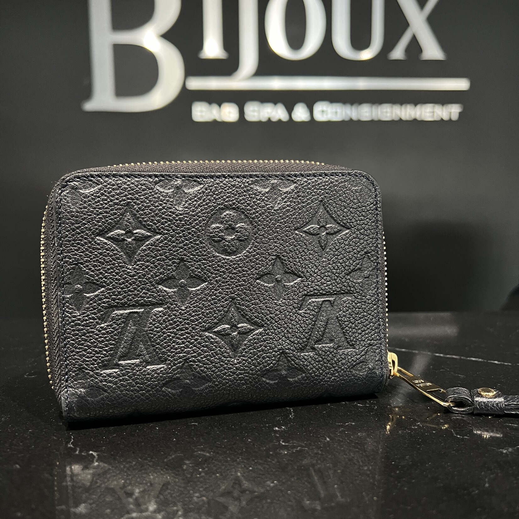 Louis Vuitton SOLD- Louis Vuitton Navy Empreinte Zippy Coin Wallet