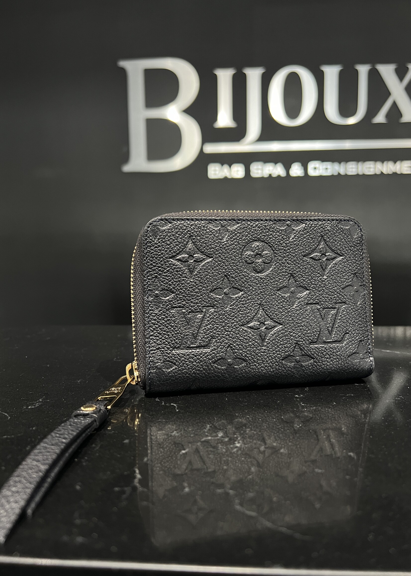 Louis Vuitton SOLD- Louis Vuitton Navy Empreinte Zippy Coin Wallet