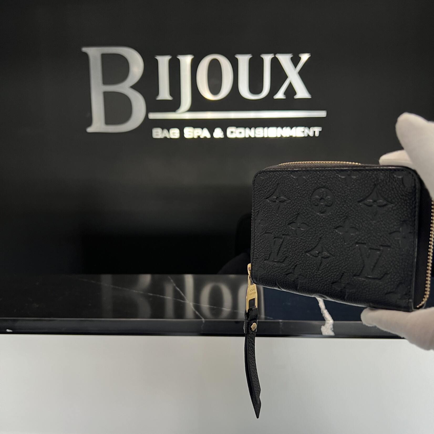 Louis Vuitton SOLD- Louis Vuitton Navy Empreinte Zippy Coin Wallet