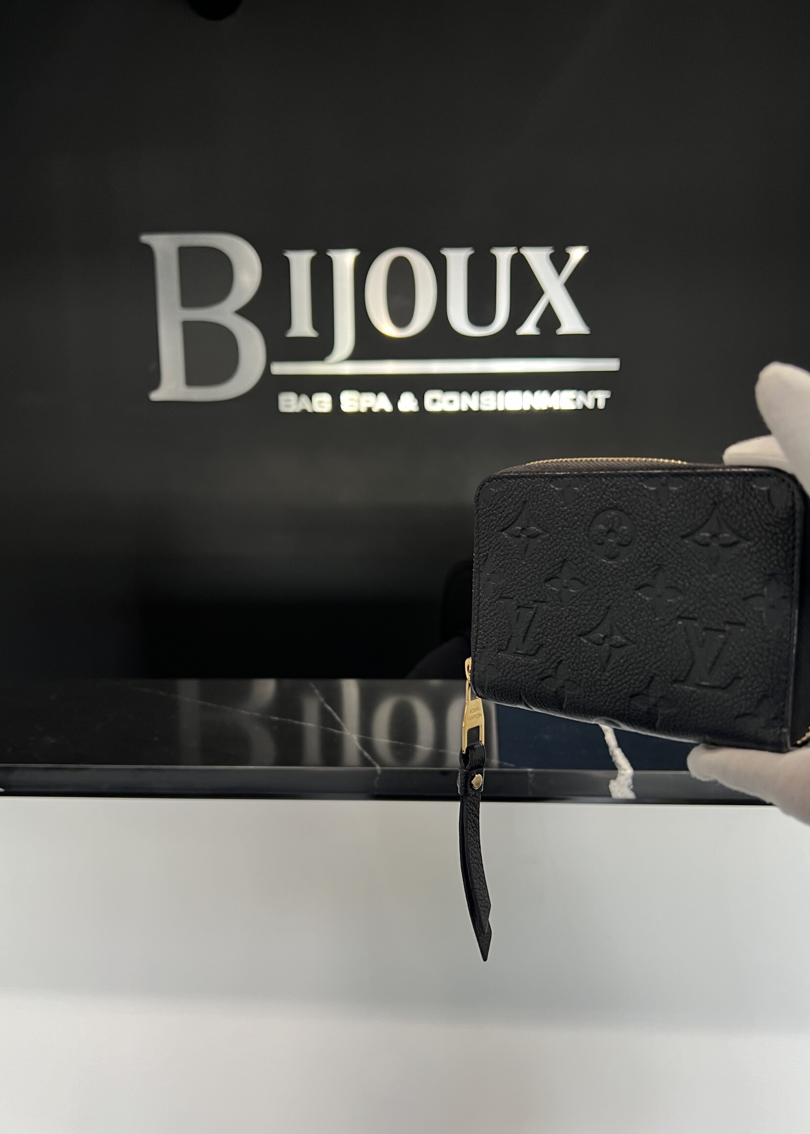 Louis Vuitton SOLD- Louis Vuitton Navy Empreinte Zippy Coin Wallet
