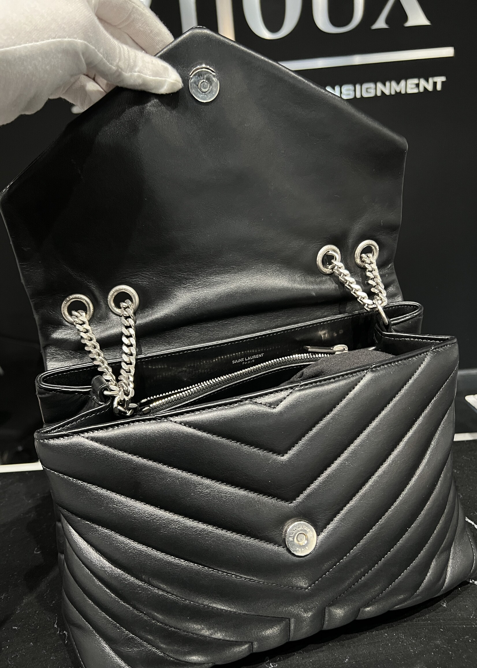 Saint Laurent SOLD - Saint Laurent Medium Black Lou Lou SHW