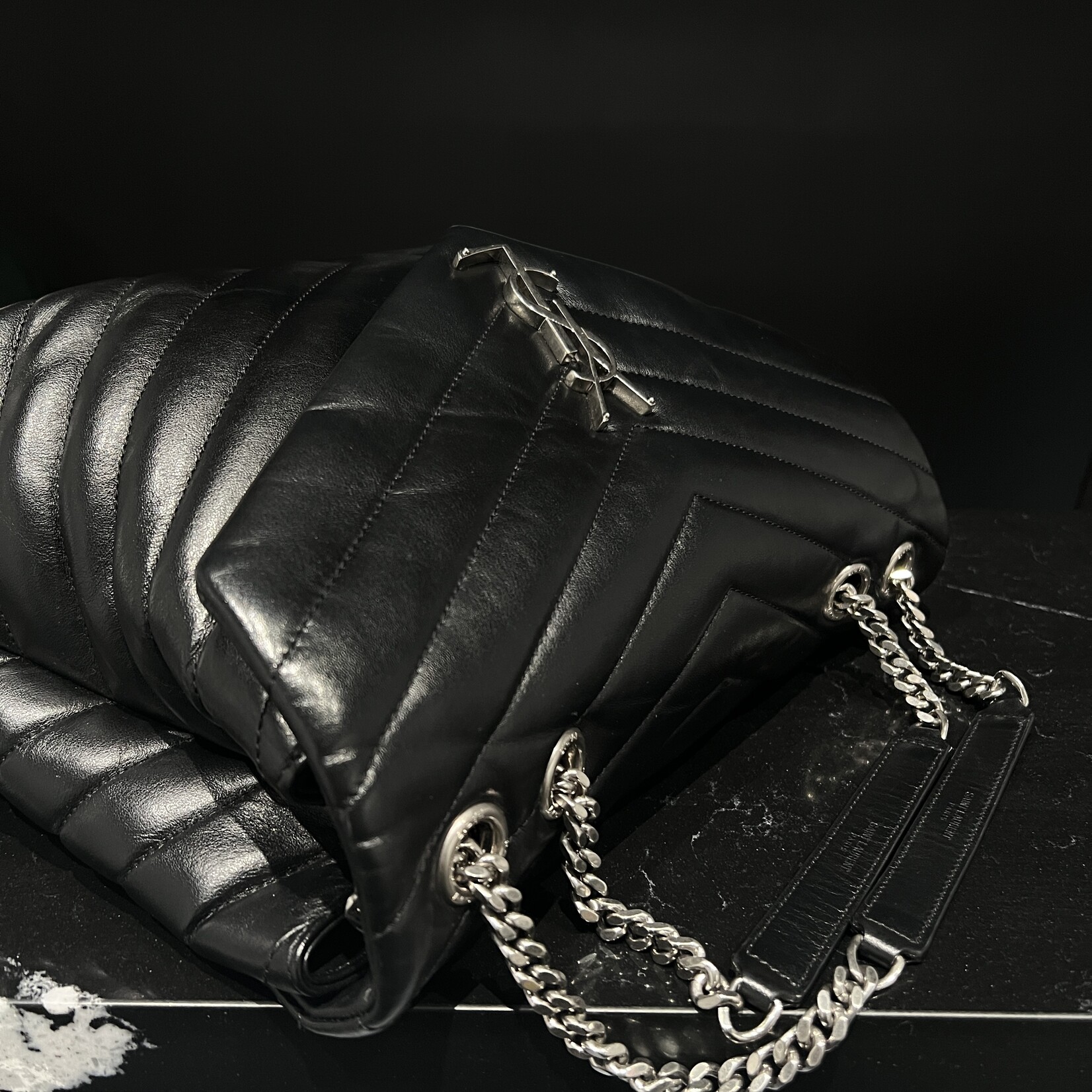 Saint Laurent SOLD - Saint Laurent Medium Black Lou Lou SHW