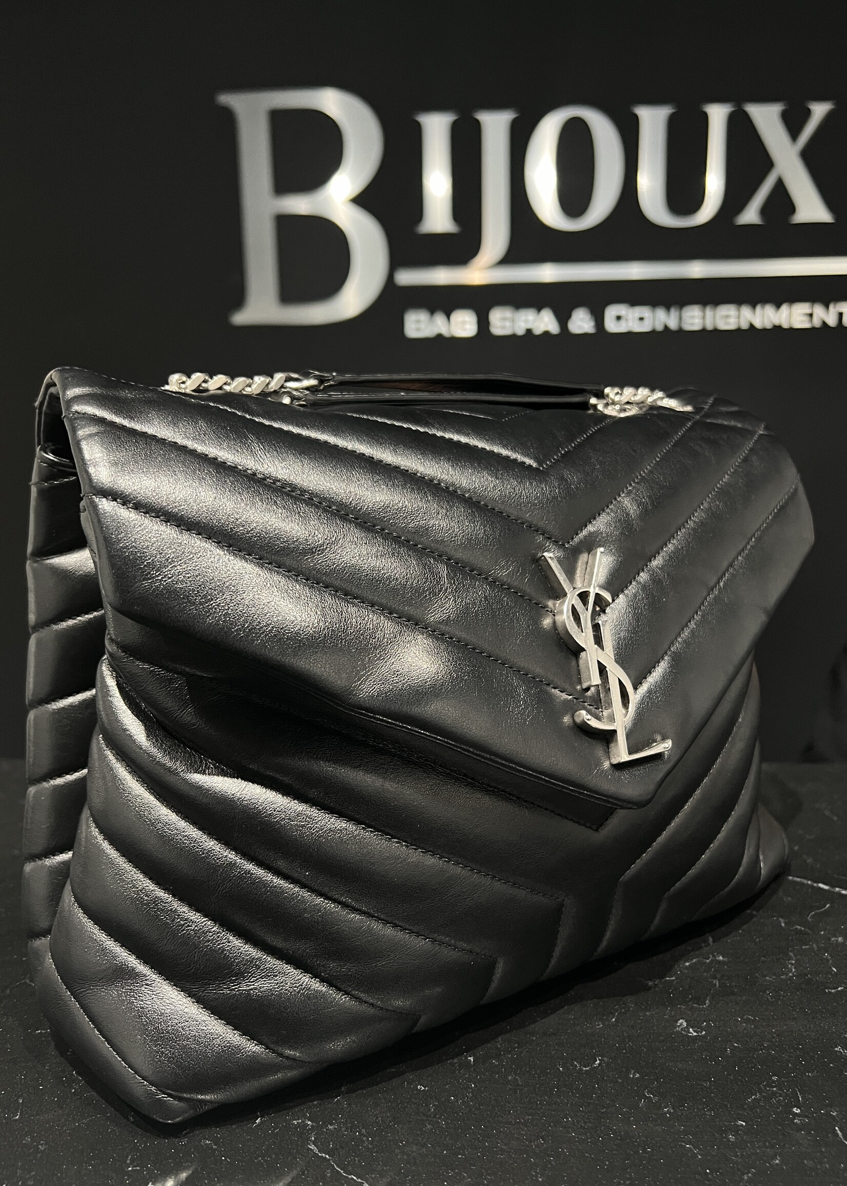 Saint Laurent SOLD - Saint Laurent Medium Black Lou Lou SHW