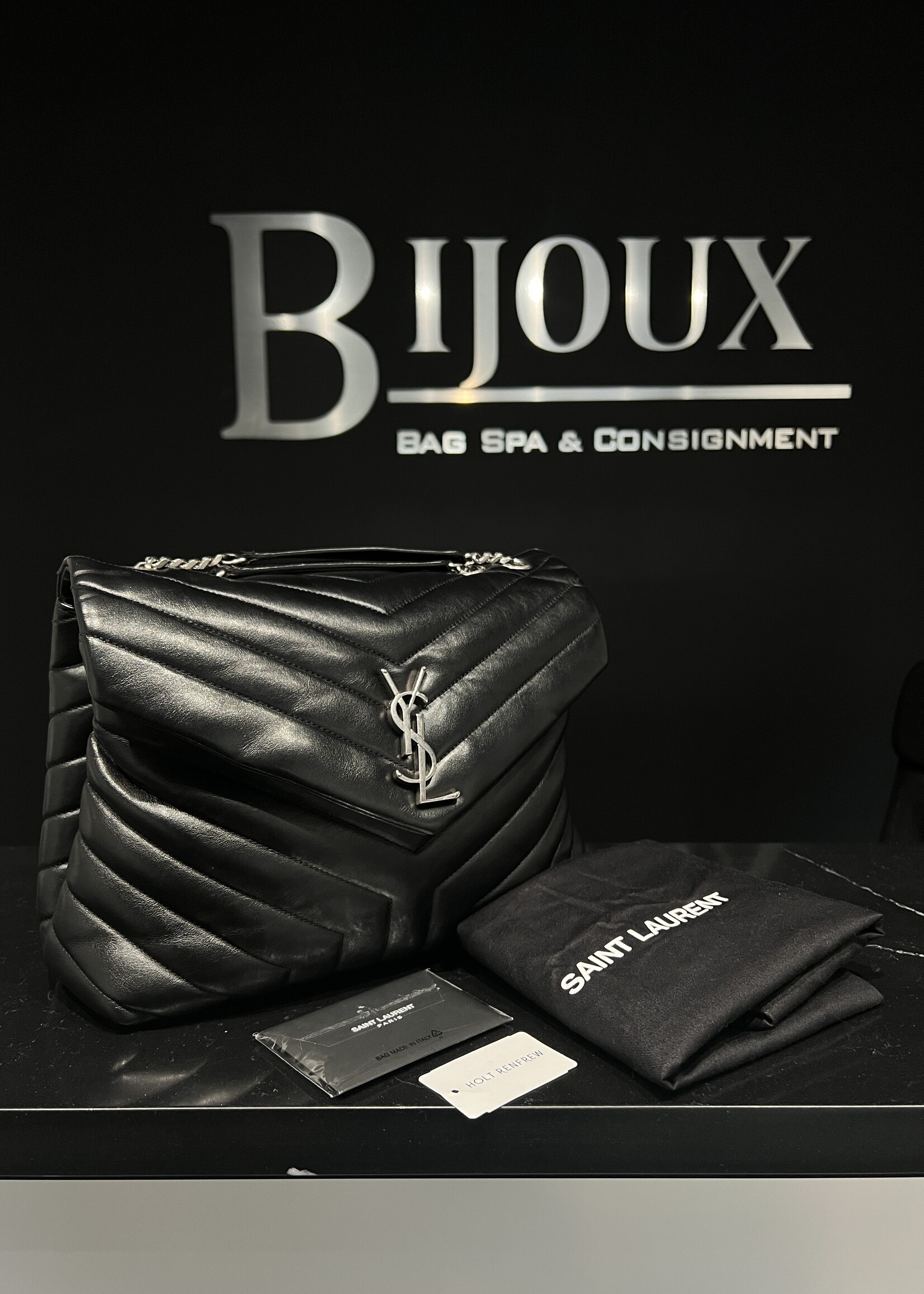 Saint Laurent SOLD - Saint Laurent Medium Black Lou Lou SHW