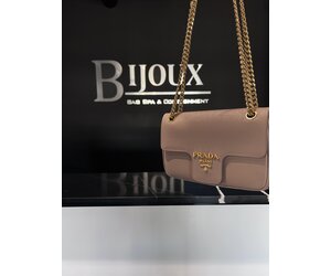 Prada Pattina Gold Chain Cross Body Bijoux Bag Spa Consignment