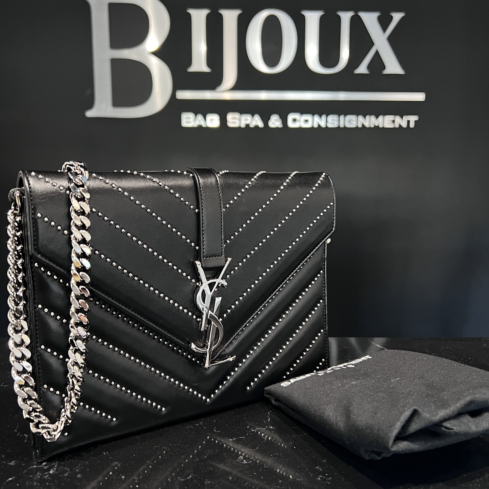 Saint Laurent SOLD- Saint Laurent Studded Envelope