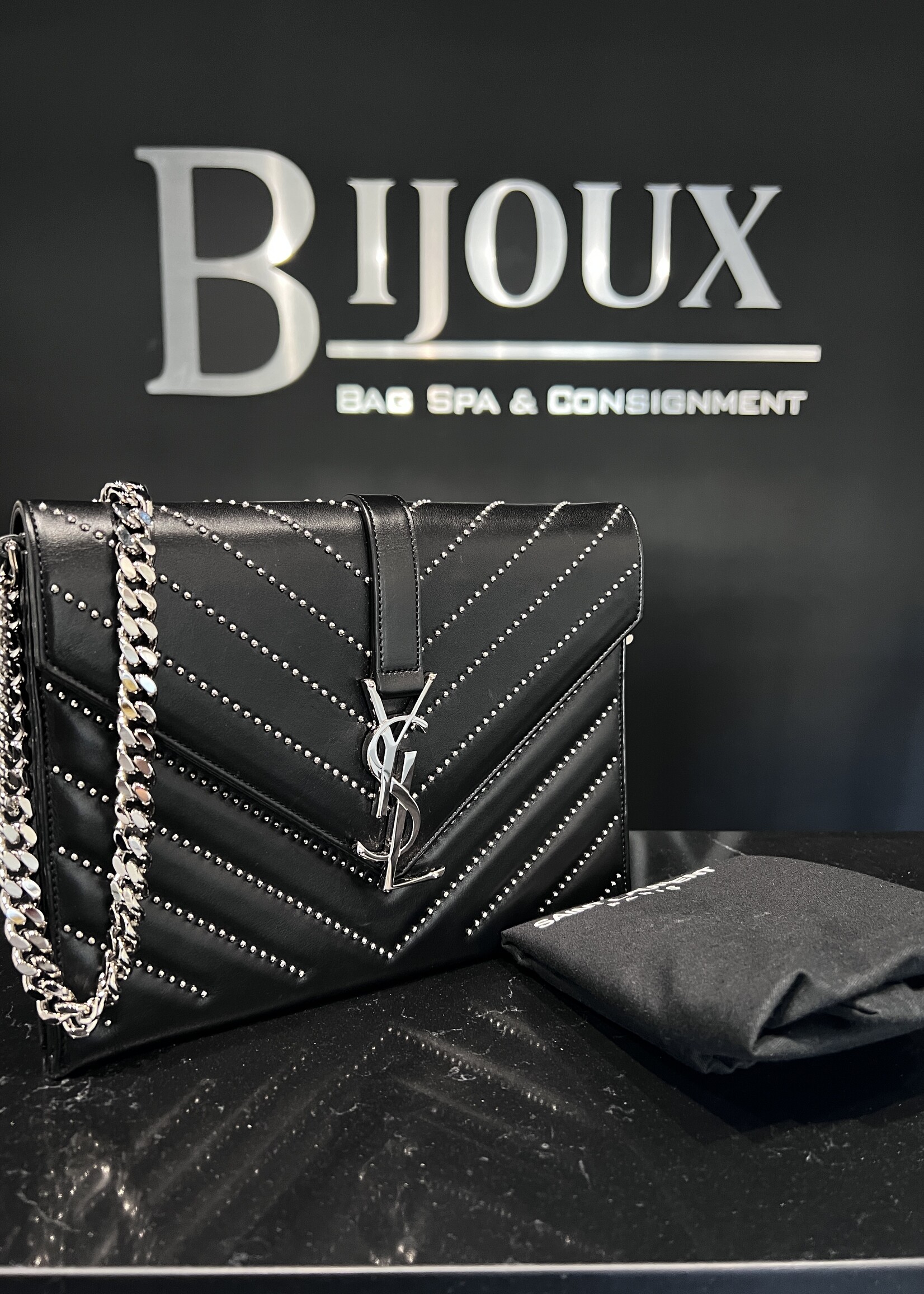 Saint Laurent SOLD- Saint Laurent Studded Envelope